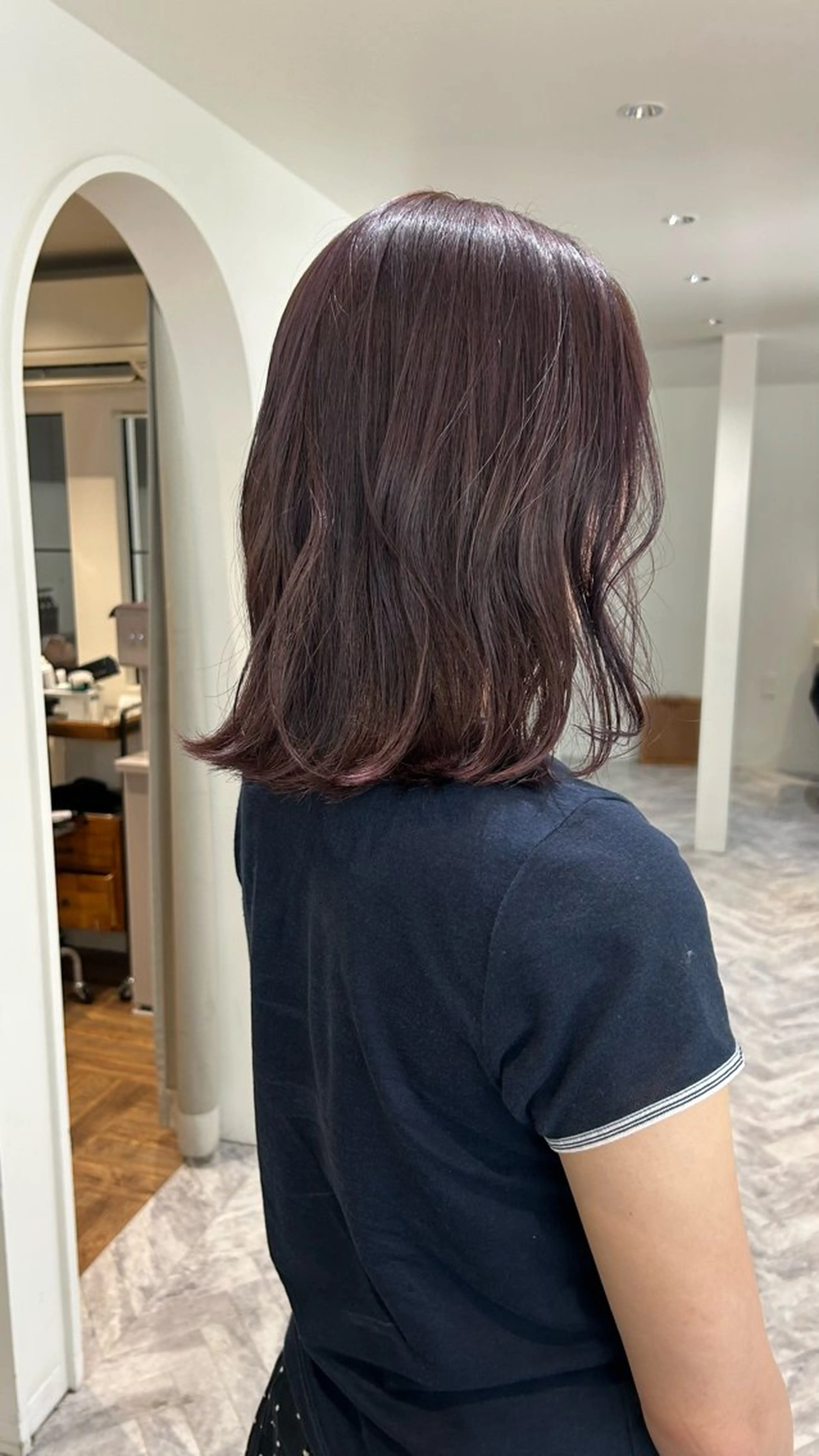 ミディアム カラー カット ヘアカラー トリートメント じゅわっと暖色カラー 🍊Moemiのヘアスタイル