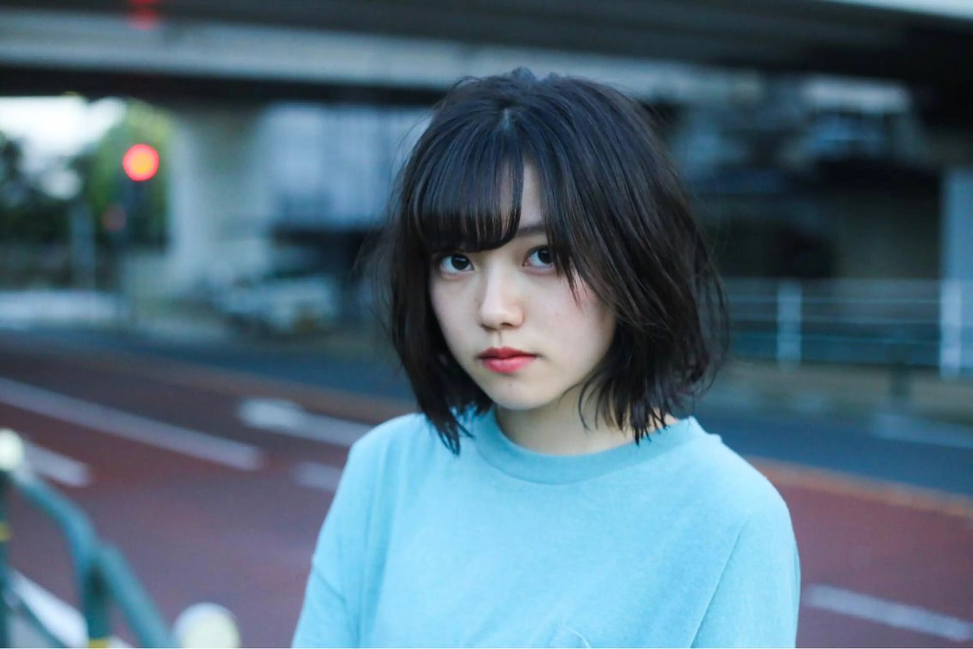 ミディアム オーストヘアージジ所属・TAI透明カラー 柔らかい縮毛矯正のヘアスタイル