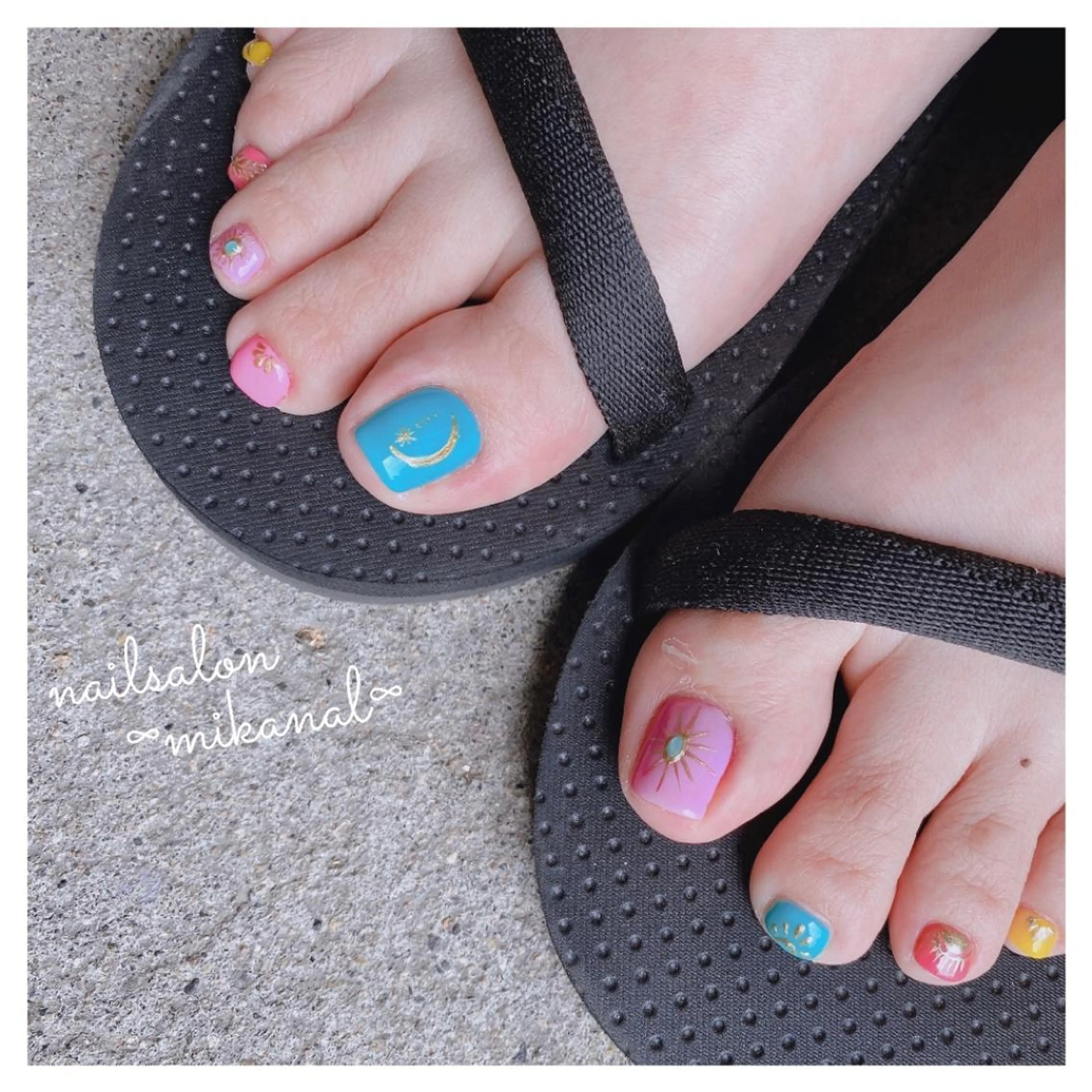 ネイル フットネイル nail salon  ∞ mikanal ∞所属・nailsalon ∞ ﾐｶﾅﾙ ∞のネイルデザイン