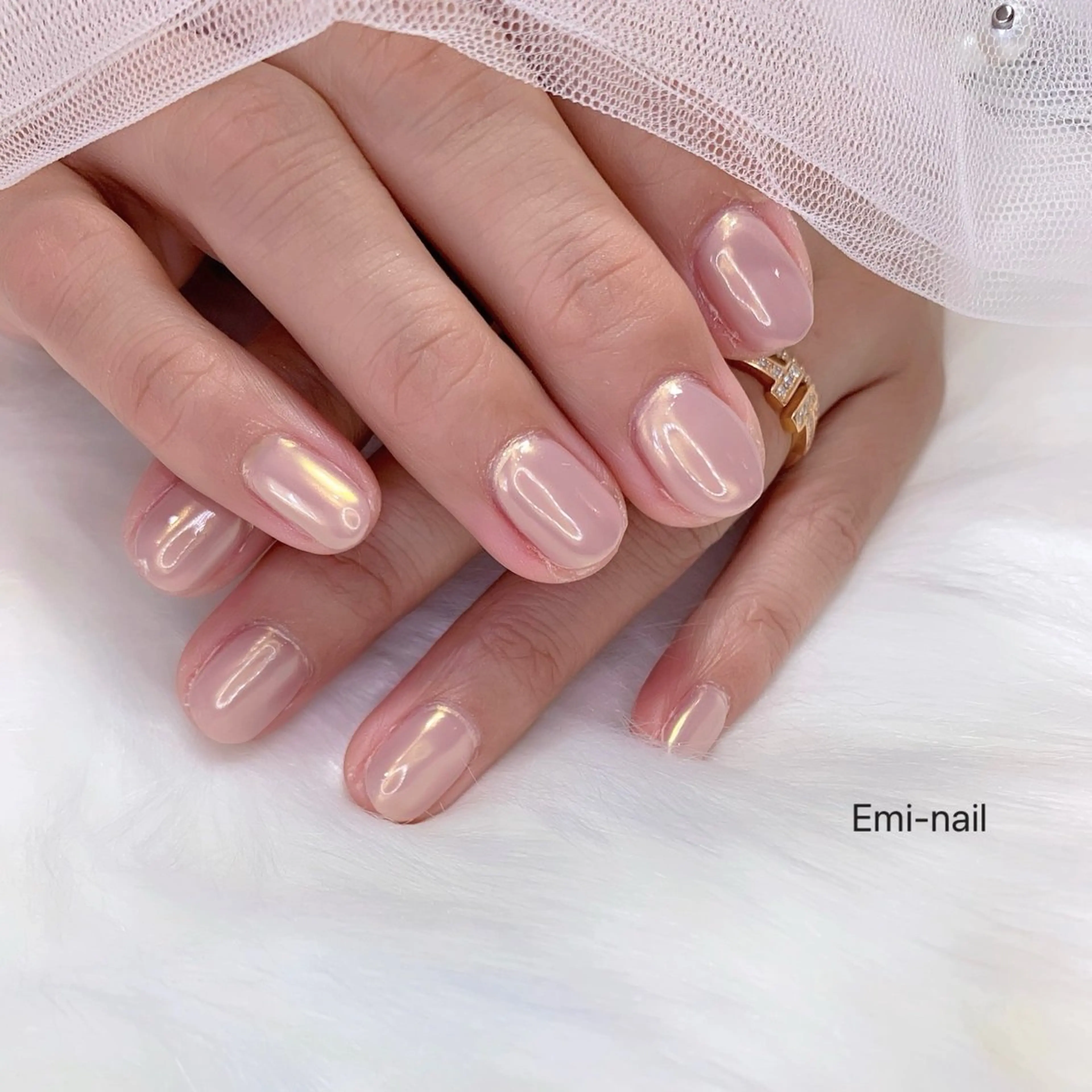ネイル オーロラネイル ミラーネイル 夏ネイル Emi-nail 江﨑のネイルデザイン