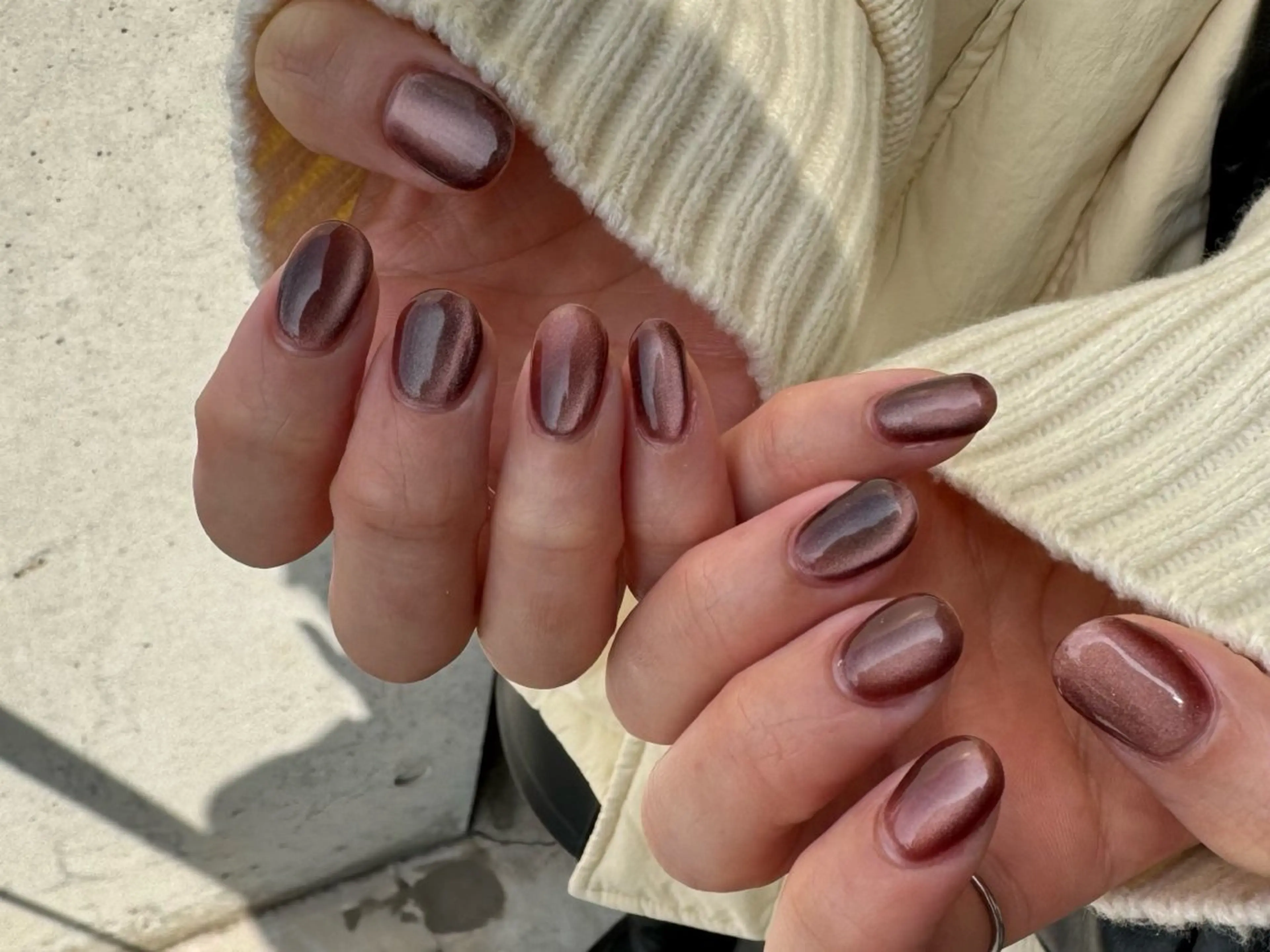 ネイル キラキラネイル マグネットネイル ニュアンスネイル ワンカラーネイル シンプルネイル ハンドネイル MARU NAIL nanokaのネイルデザイン