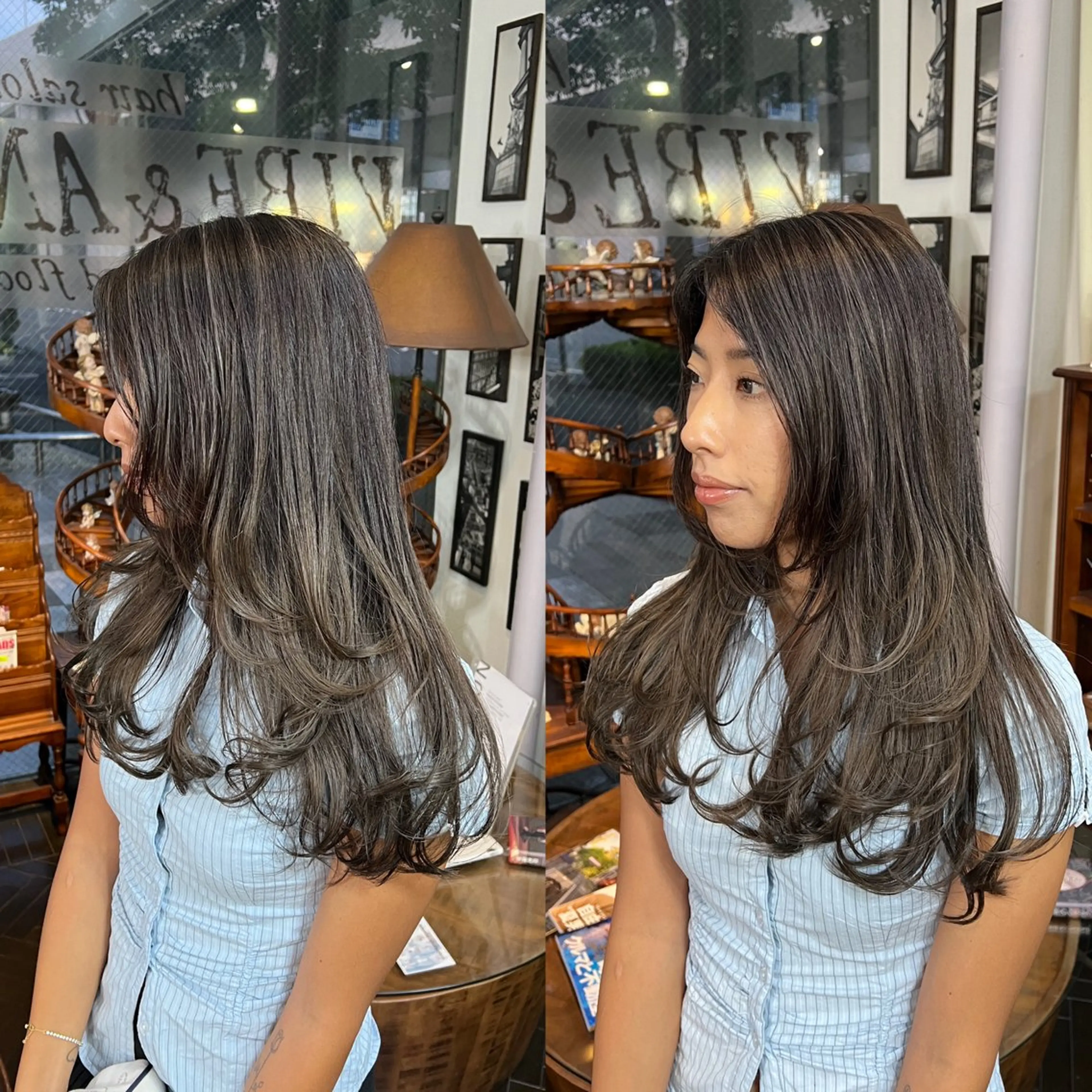 ロング カラー レイヤーカット ヘアカラー トリートメント レイヤー/ボブ/ ミニボブ/AOIのヘアスタイル