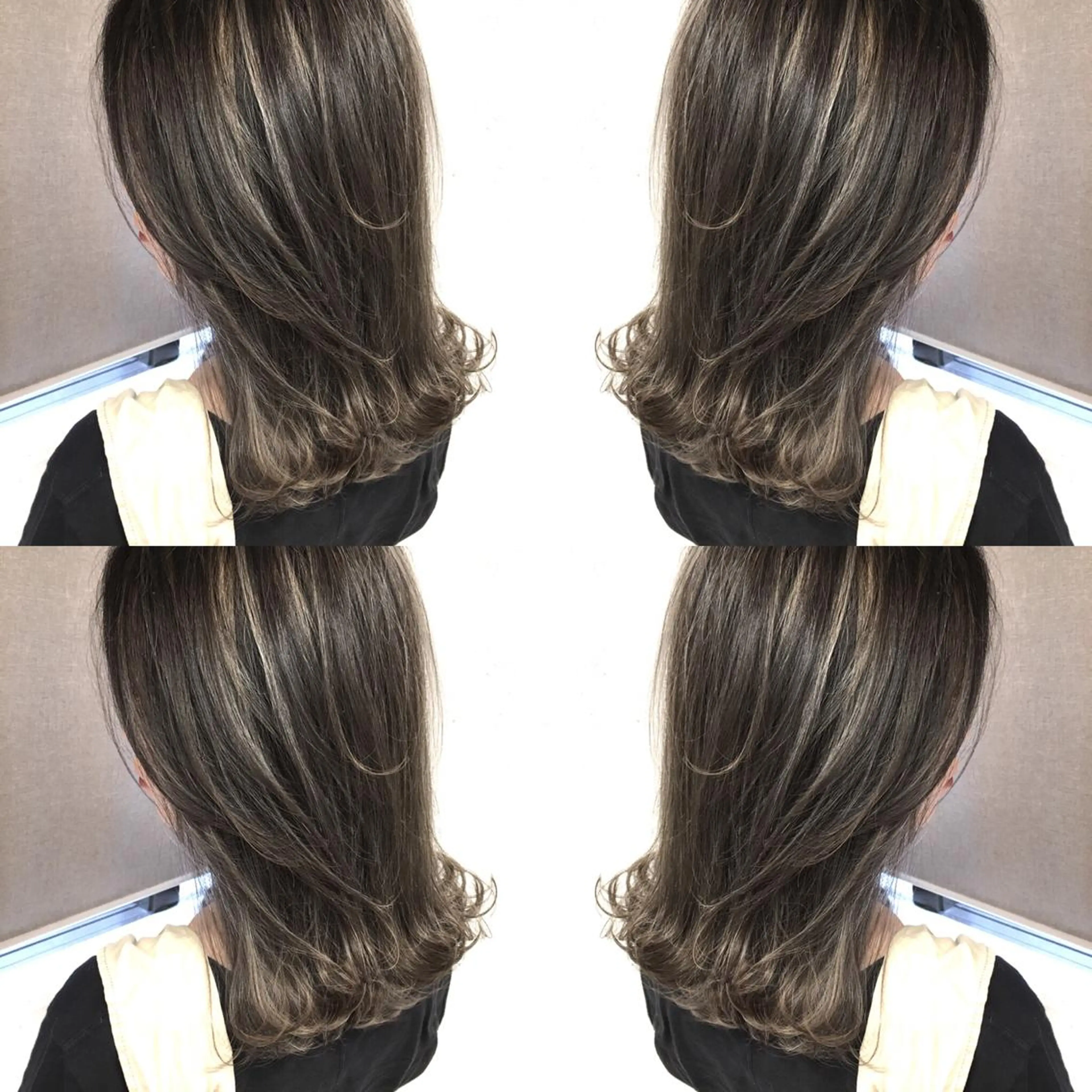 ミディアム カラー ベージュカラー ハイライトカラー 3Dハイライト ハイライト ヘアカラー トリートメント 井上 一平のヘアスタイル