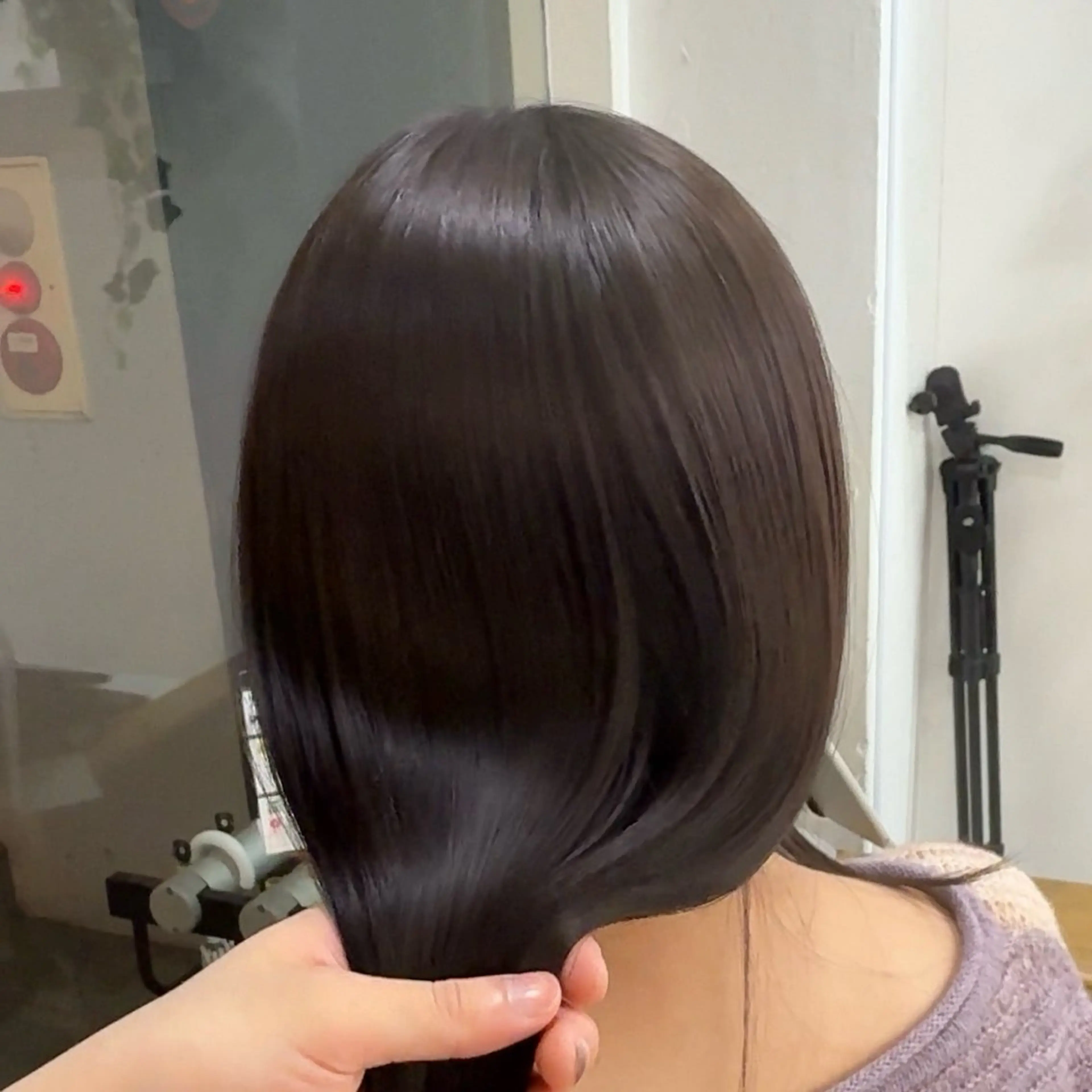 セミロング 縮毛矯正 縮毛矯正 ブリーチカラー/原宿 /髪質改善/shinのヘアスタイル