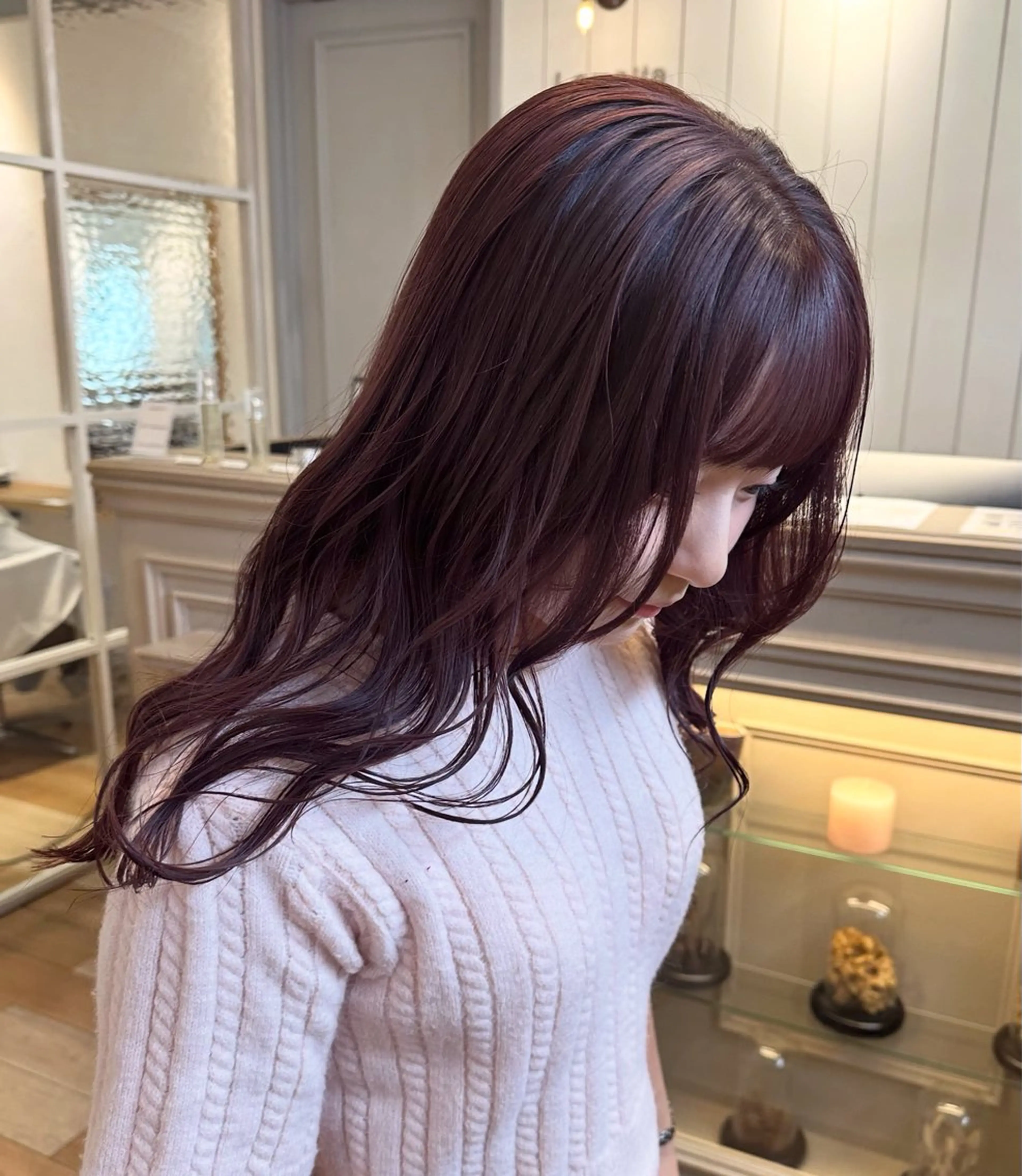 セミロング カラー ブリーチ ハイトーンカラー ブリーチなしカラー ボブ カット ヘアカラー トリートメント REINA☁️透明感 カラー/ぷつっと♡のヘアスタイル
