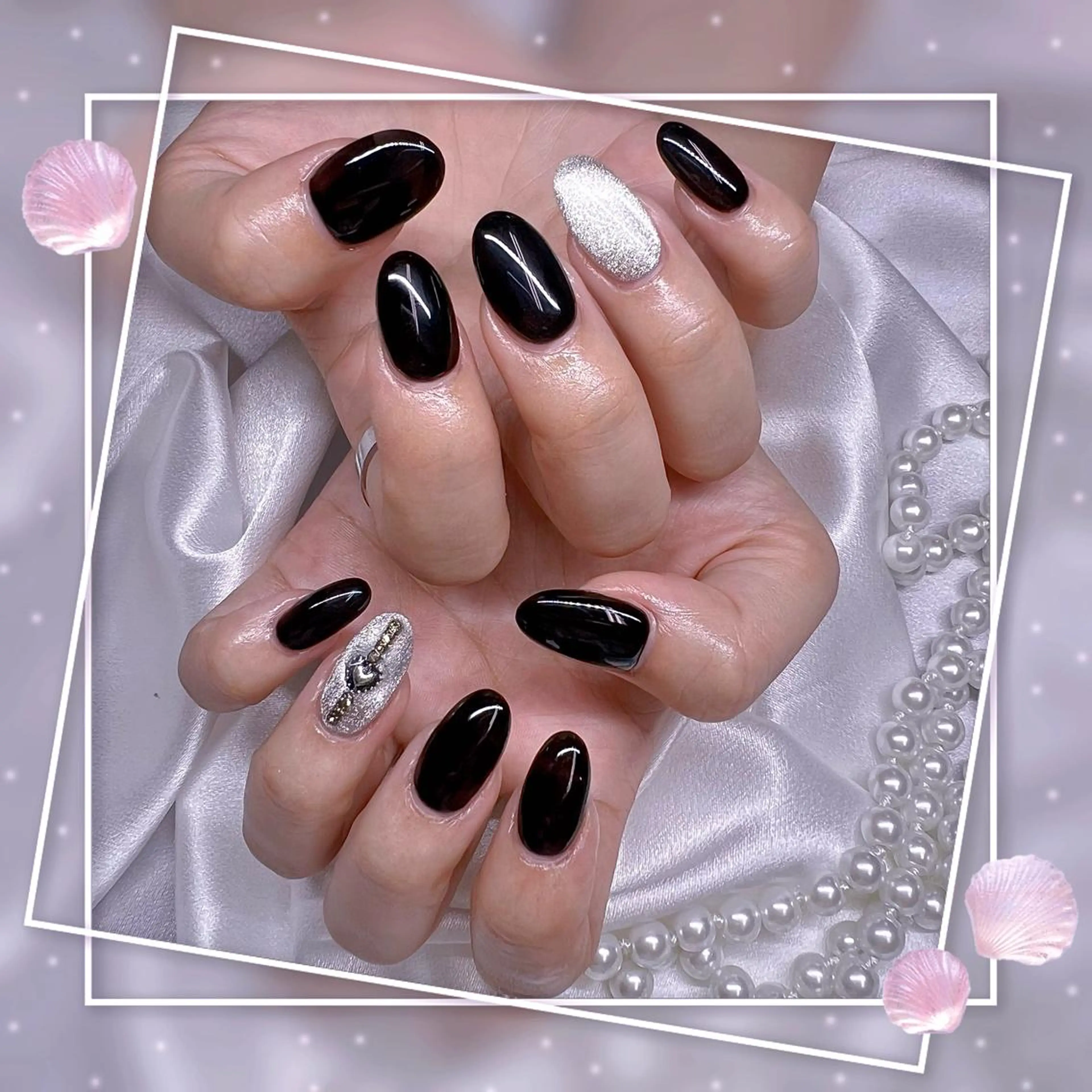 ネイル フレンチネイル マグネットネイル マグネットフレンチ ネイルチップ ハンドネイル Chill Nailsalonのネイルデザイン