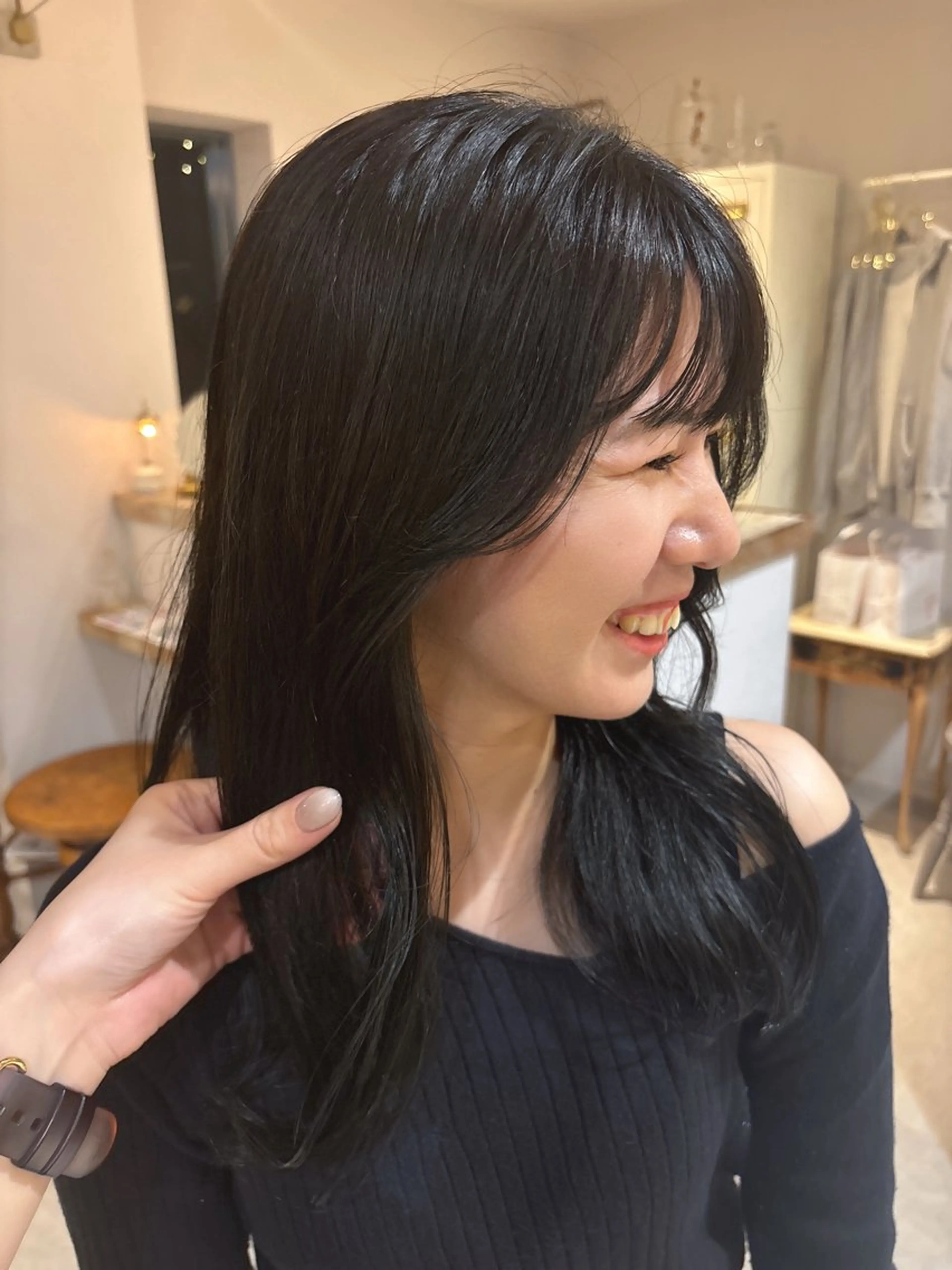 カラー 🎀調布仙川透明感オ リーブカラー干莉🎀のヘアスタイル