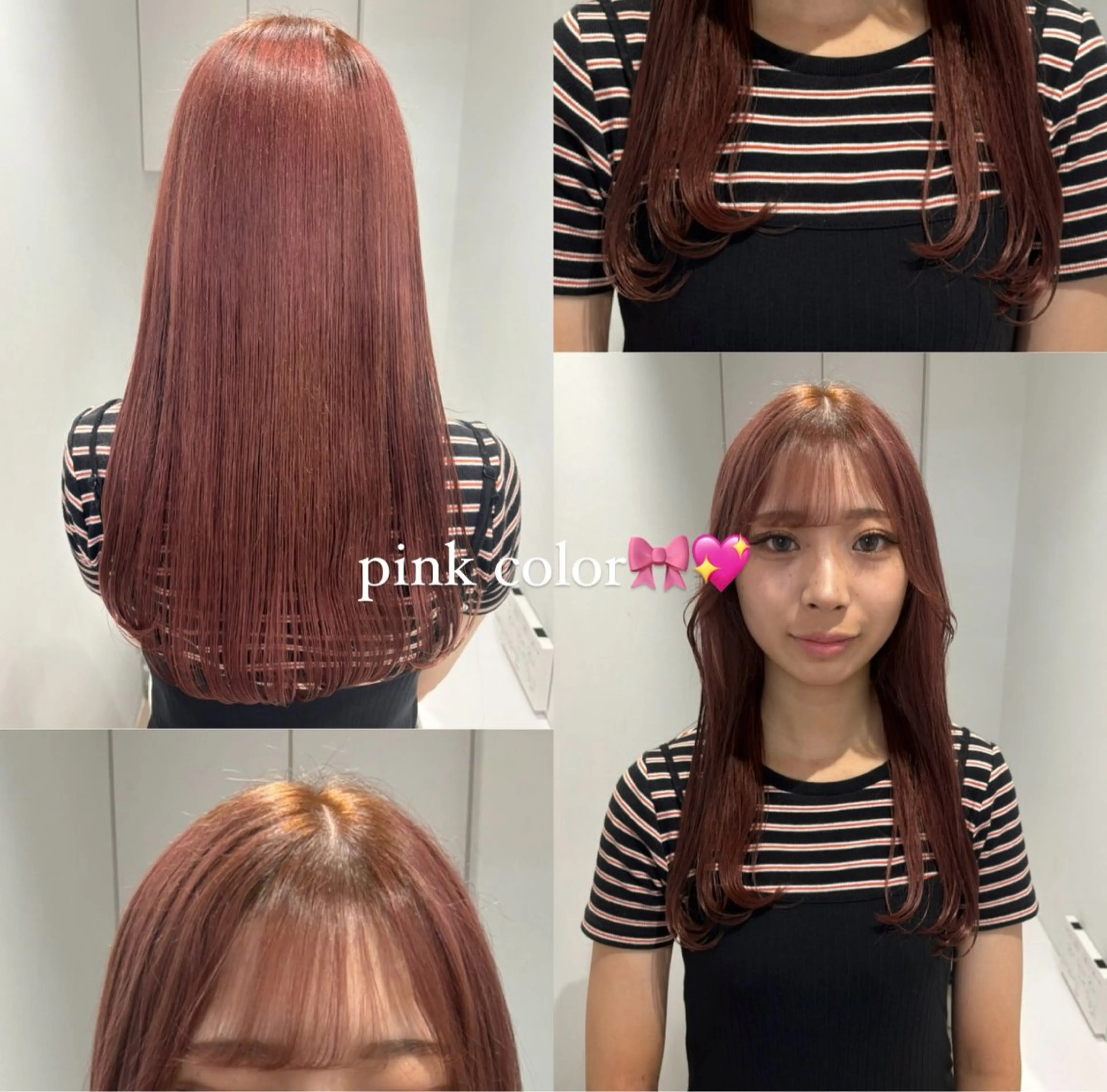 ロング ヘアカラー リン🔔ボブ cut ベージュカラー🤎のヘアスタイル