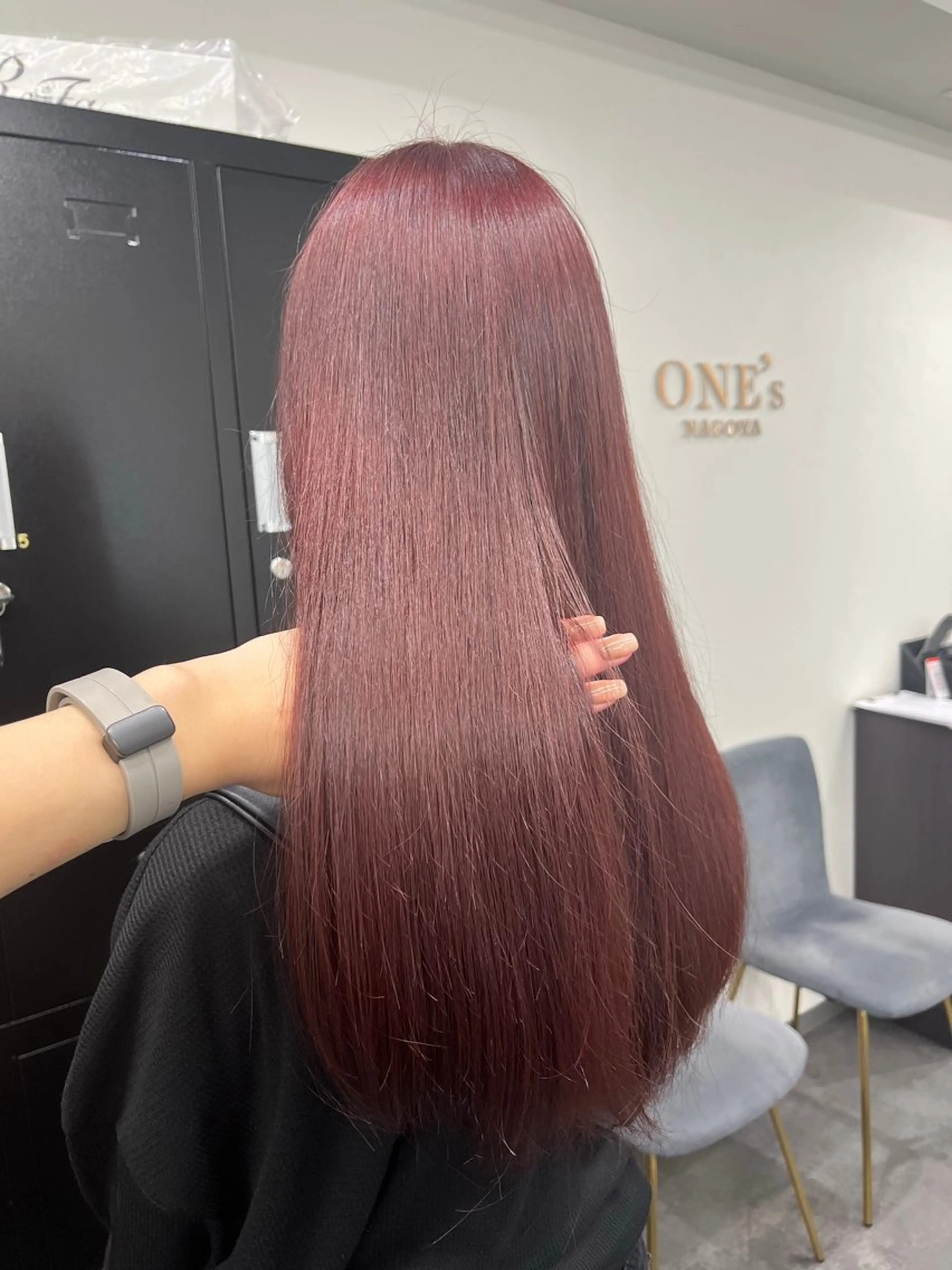 セミロング カラー ブリーチ レッドカラー 韓国風ヘア ヘアカラー トリートメント ヘアセット 韓国ヘア🖤/透明感 shihoのヘアスタイル