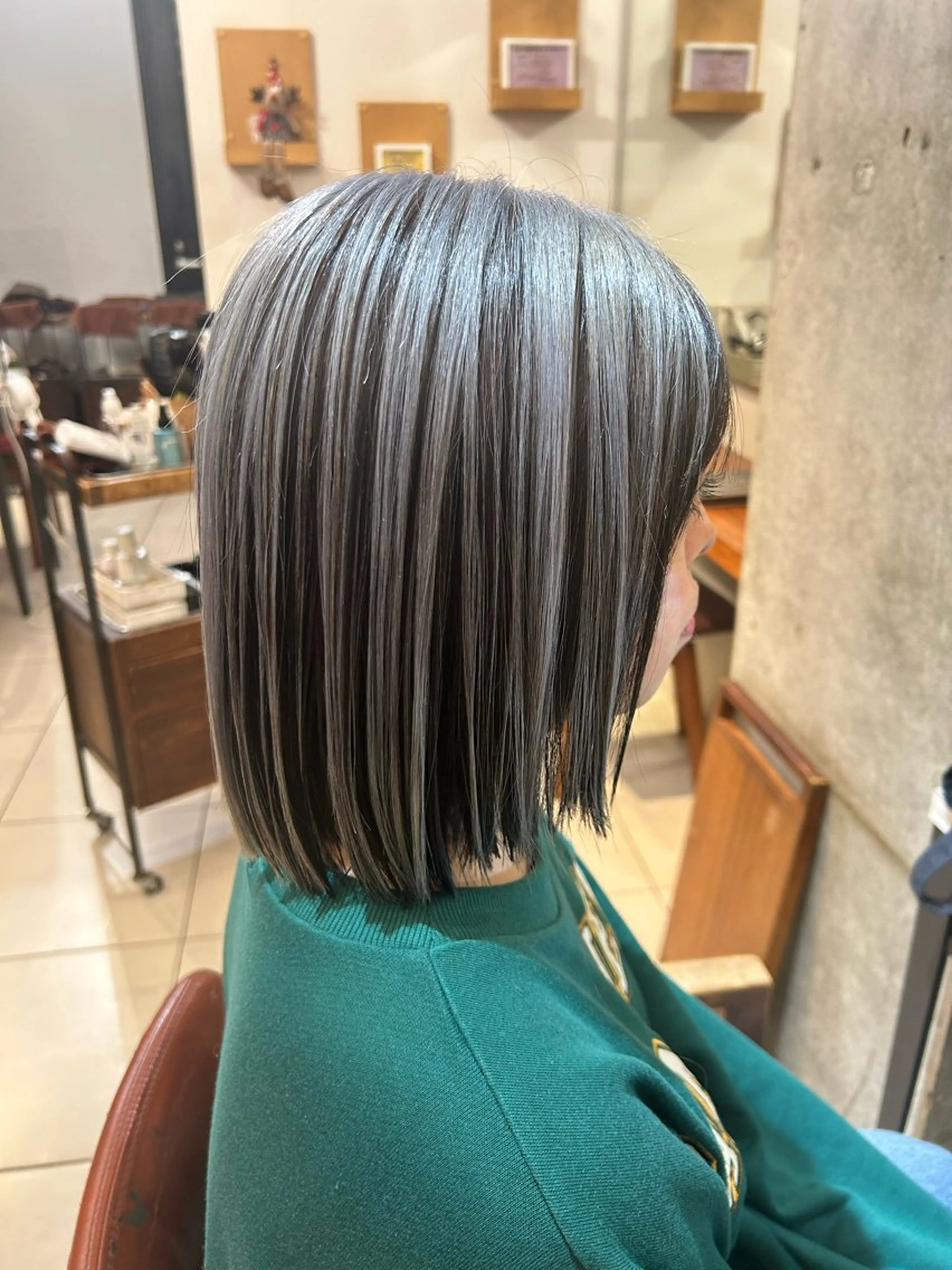 ミディアム カラー ボブ ヘアカラー 艶カラー/耳つぼ/ 渡辺奈緒のその他イメージ