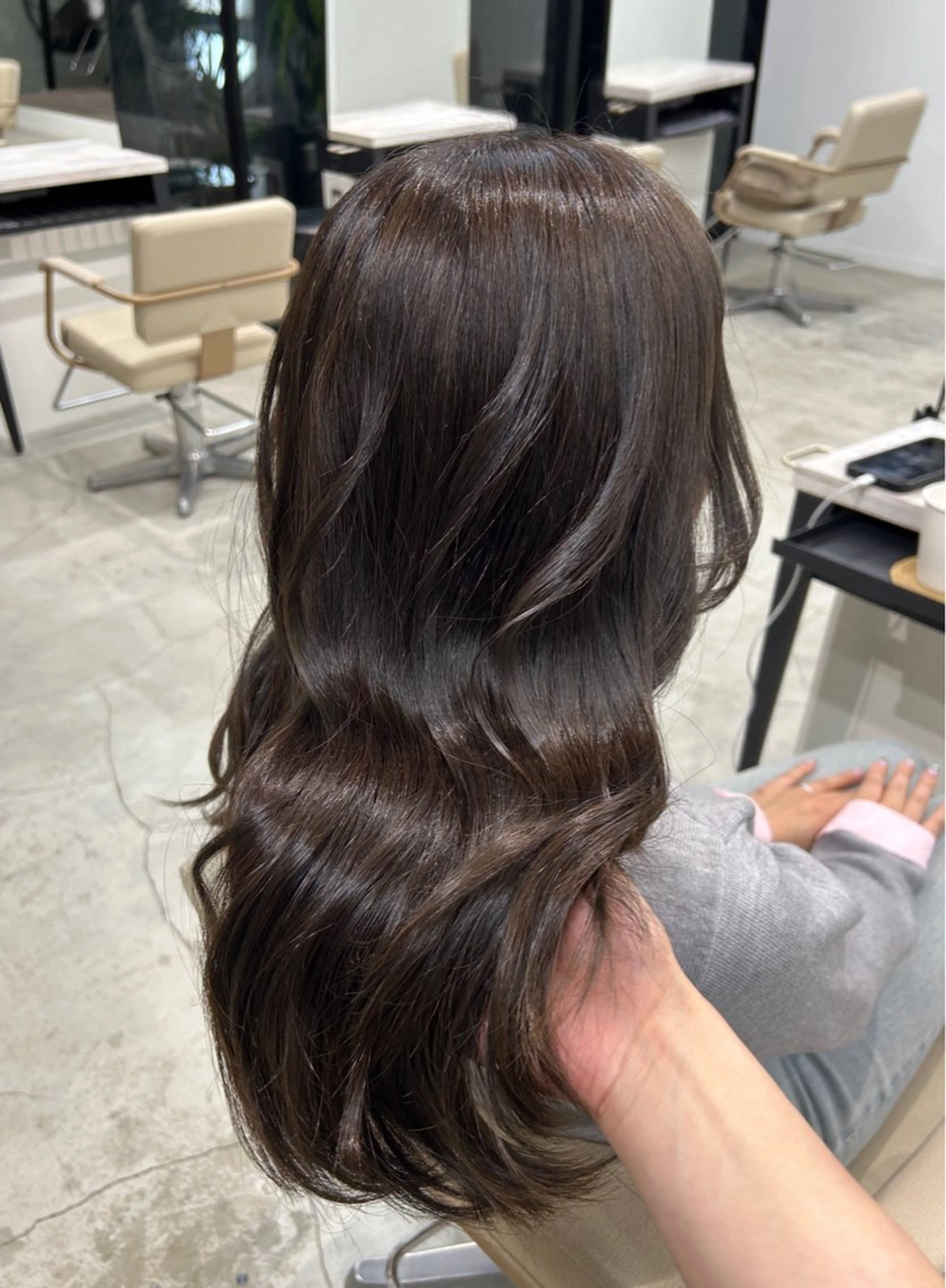 セミロング カラー 透明感カラー オレンジ トリートメント ヘアカラー トリートメント ayana /透明感カラー🤍のヘアスタイル