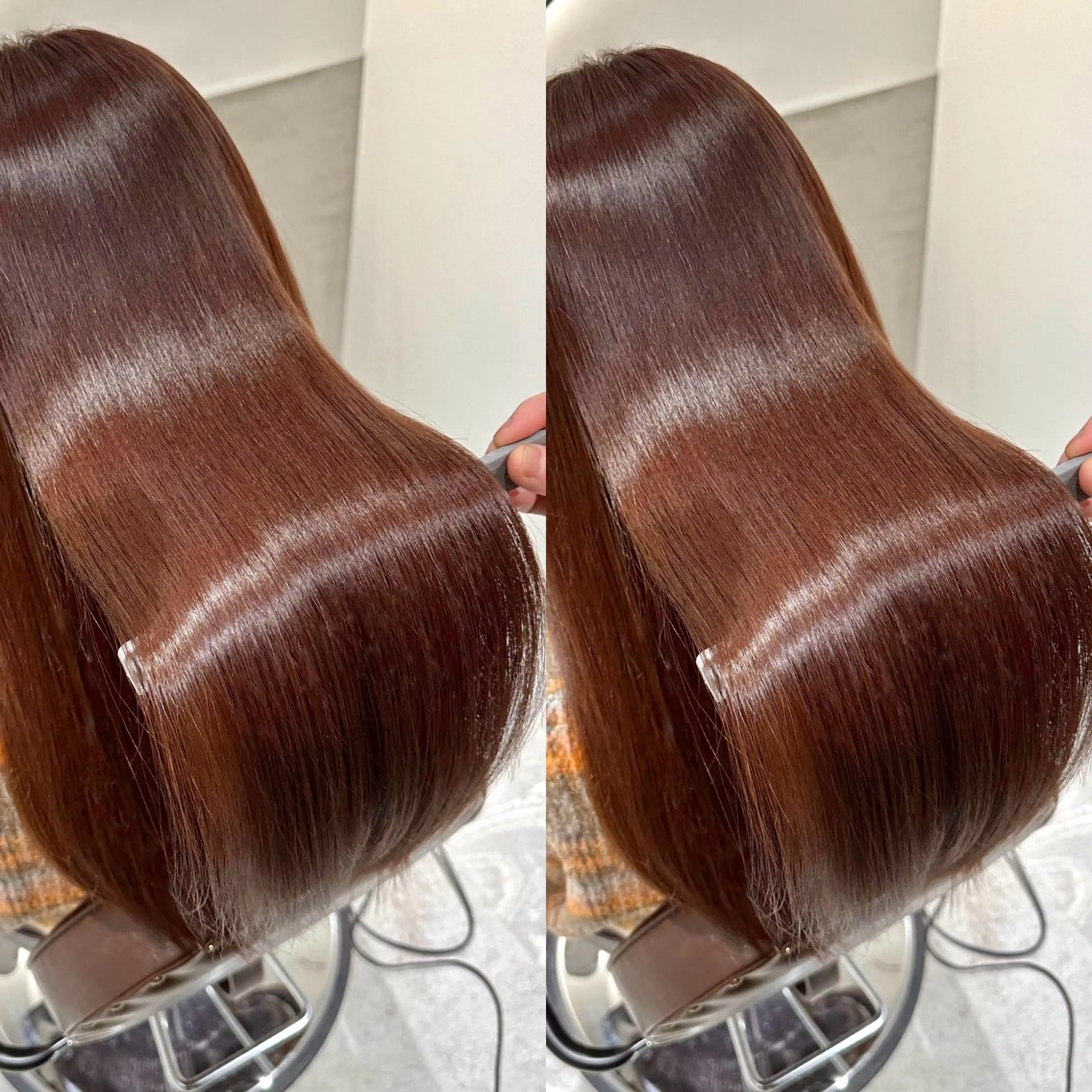 セミロング カラー 髪質改善 縮毛矯正 トリートメント カット ヘアカラー トリートメント 銀座No.1髪質改善 縮毛矯正/本木のヘアスタイル