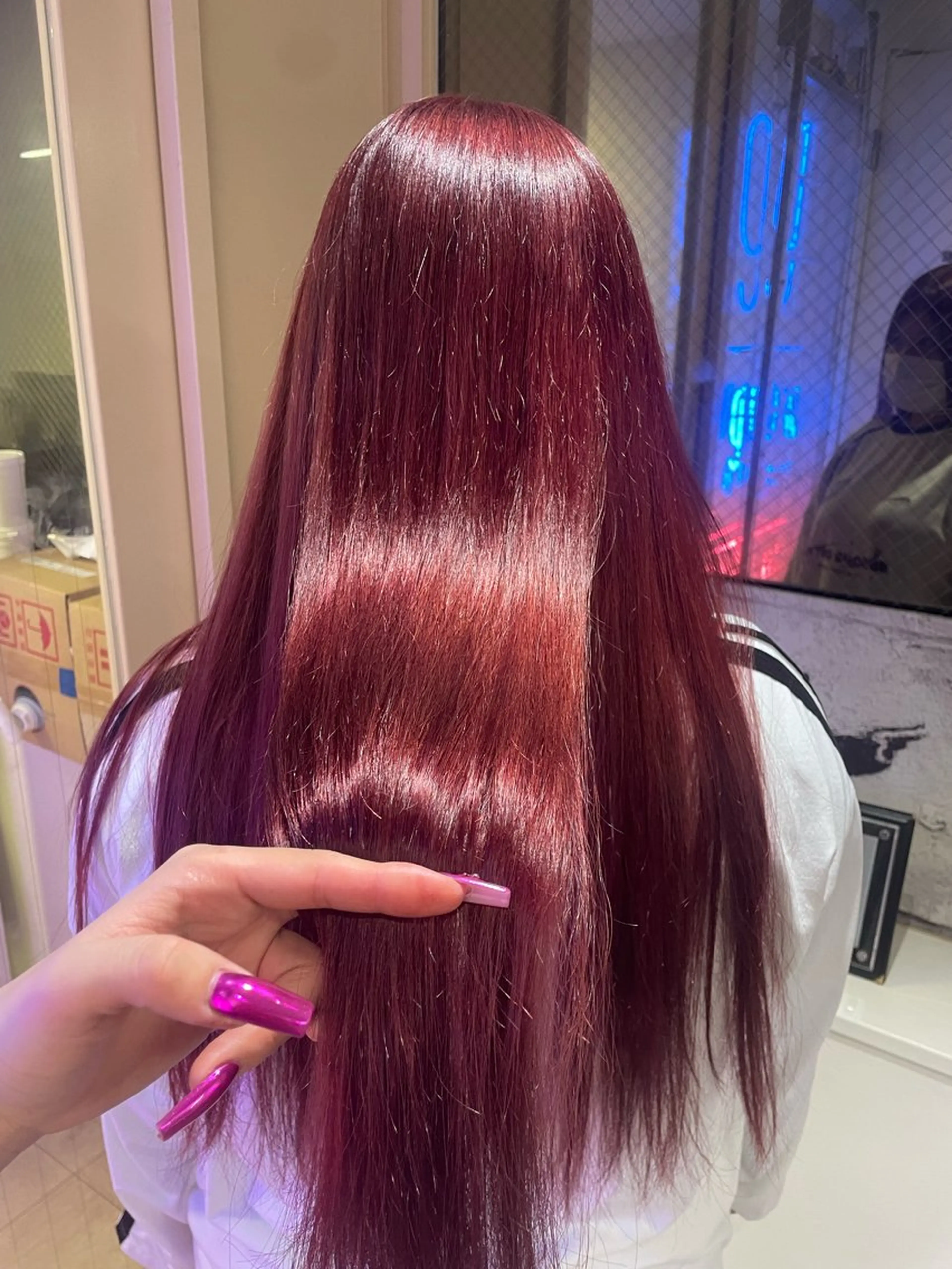 ロング カラー ヘアカラー ハイトーンカラーエク ステ🌺RENA🌺のヘアスタイル