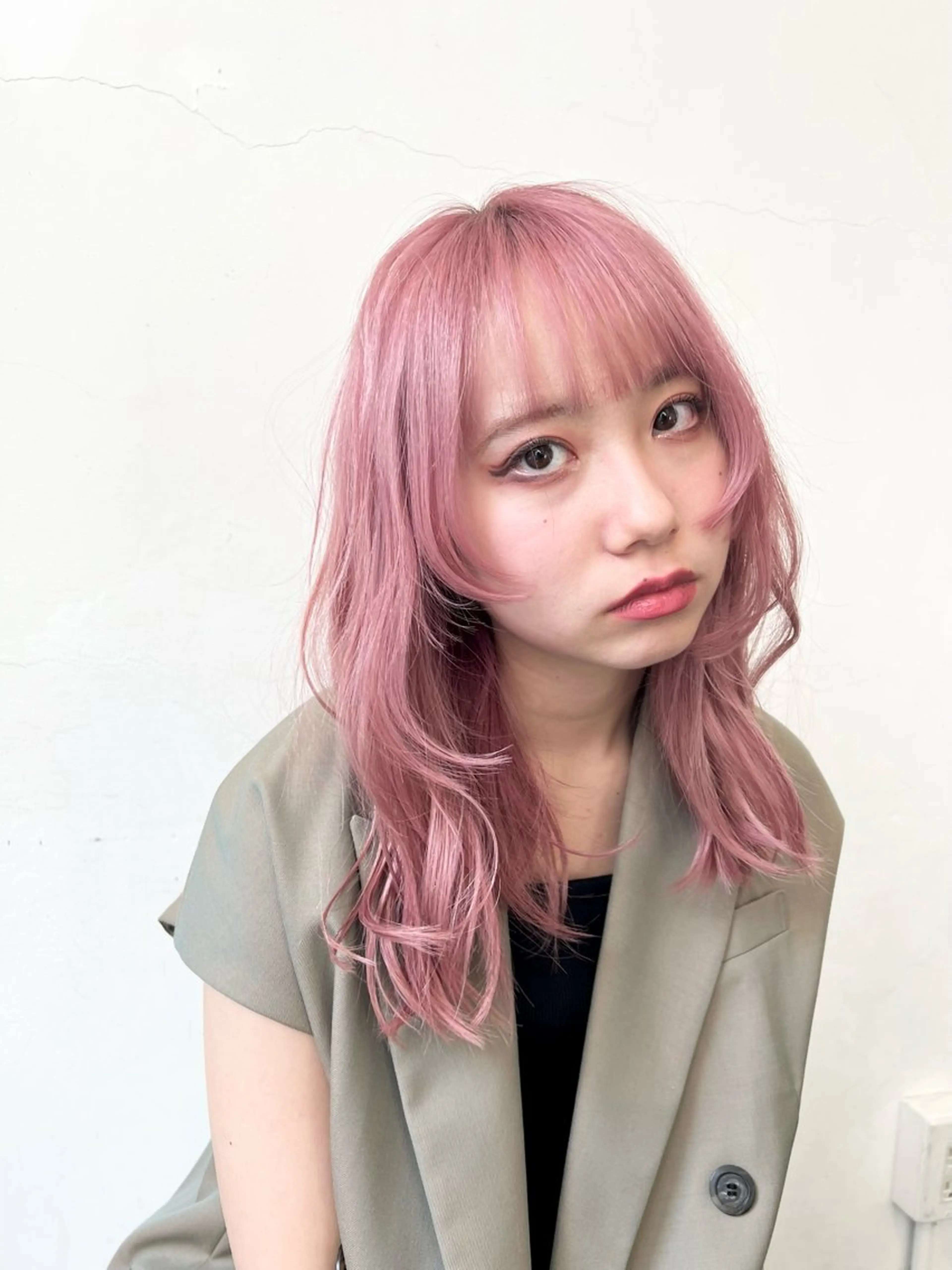 セミロング カラー レイヤーカット 小顔カット HARU//原宿🤍 リピート率NO.1のヘアスタイル