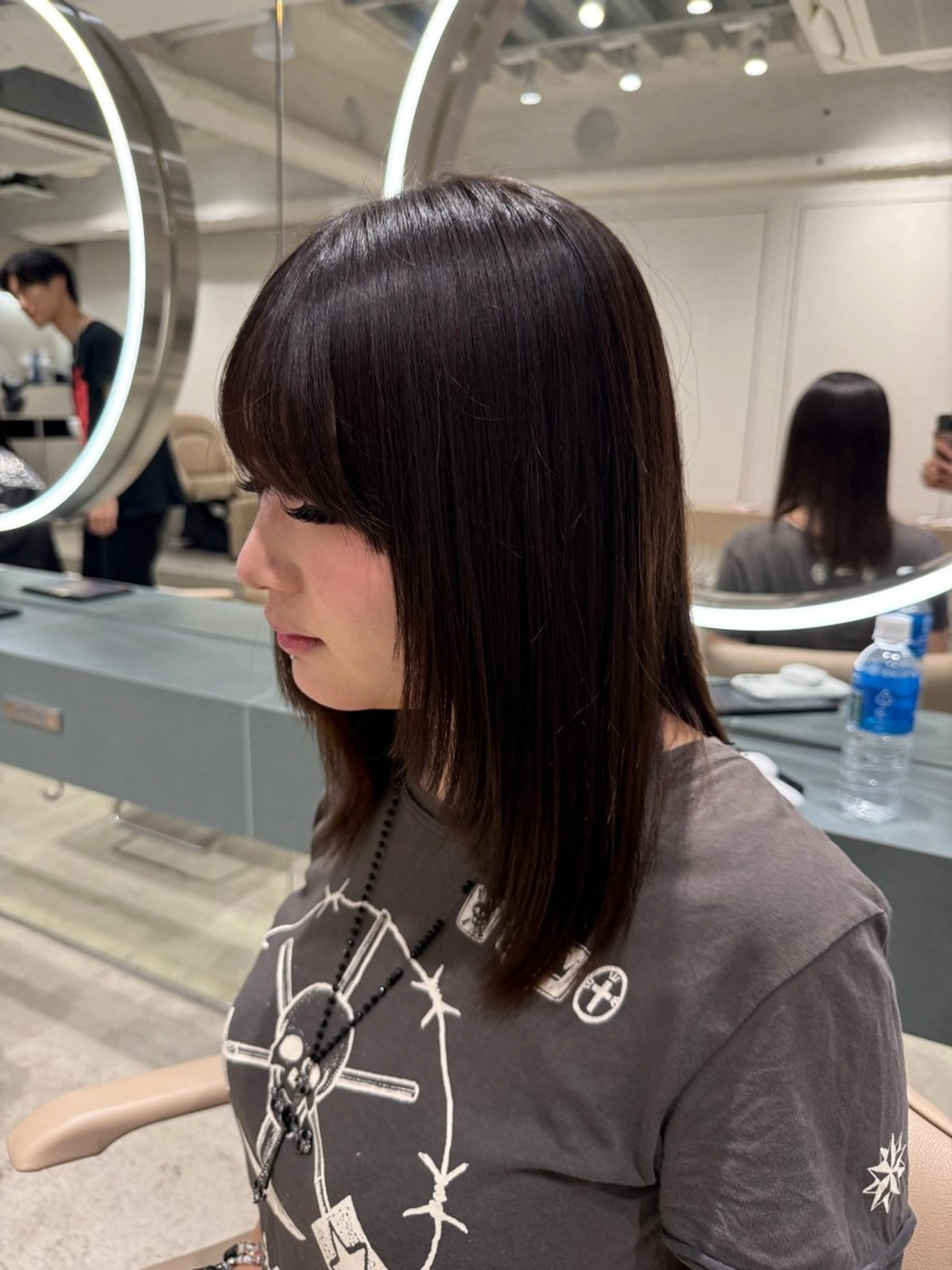 ミディアム カット せな立川レディース メンズカットモデルのヘアスタイル