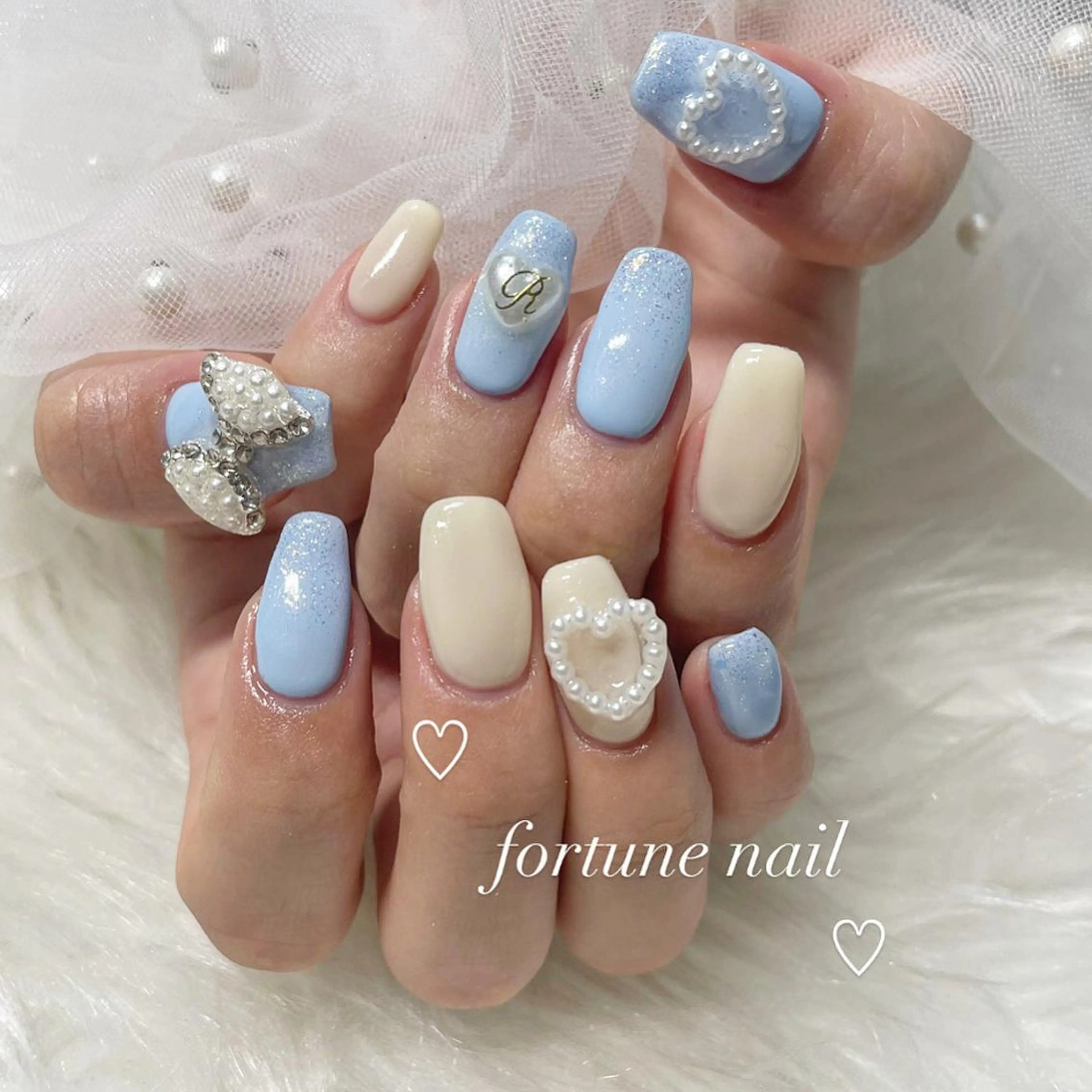 ネイル リボン ハンドネイル ☆saori ☆のネイルデザイン