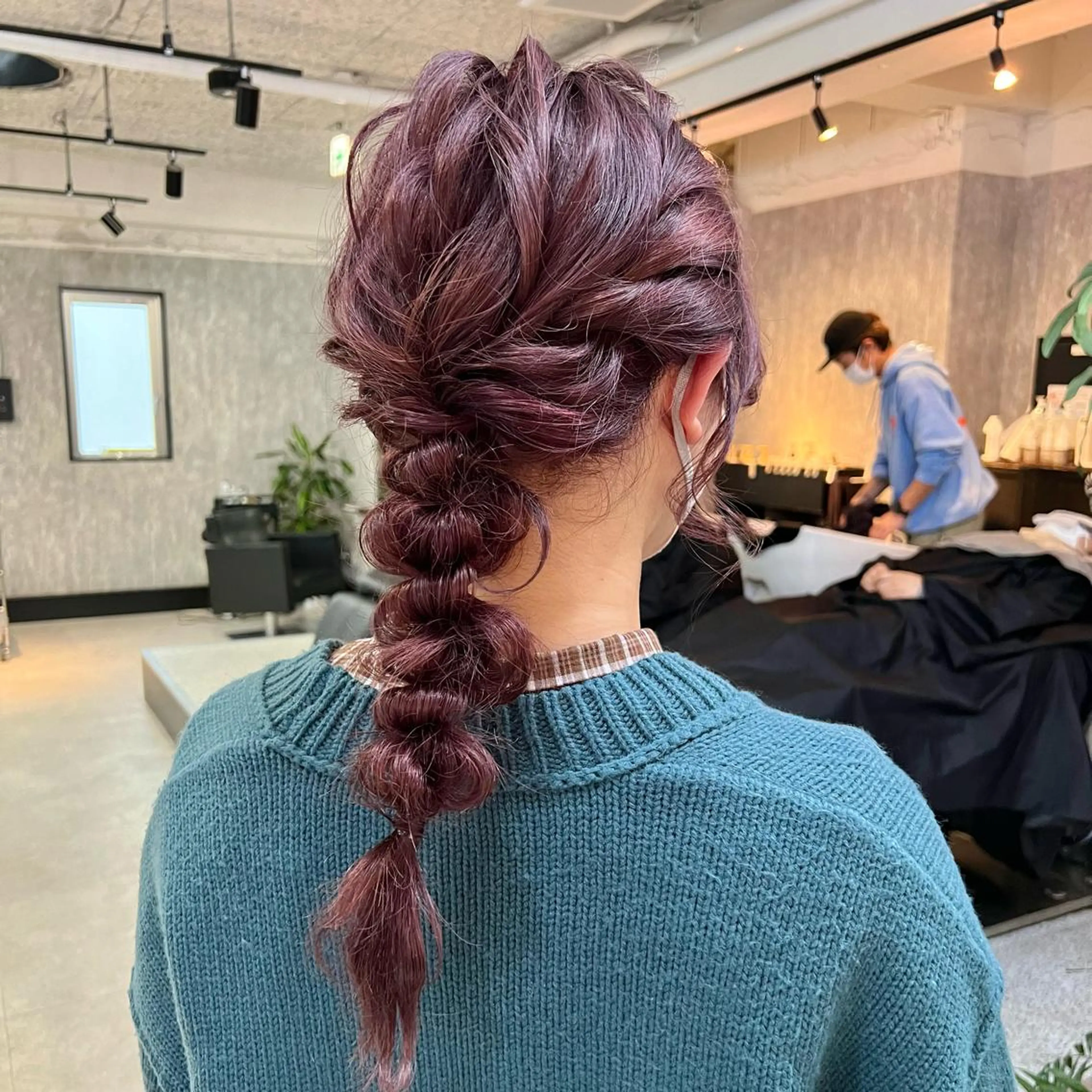 ロング カラー ヘアアレンジ ラベンダーカラー ピンクカラー ピンクラベンダー TIDEHAIR SHIHOのヘアスタイル