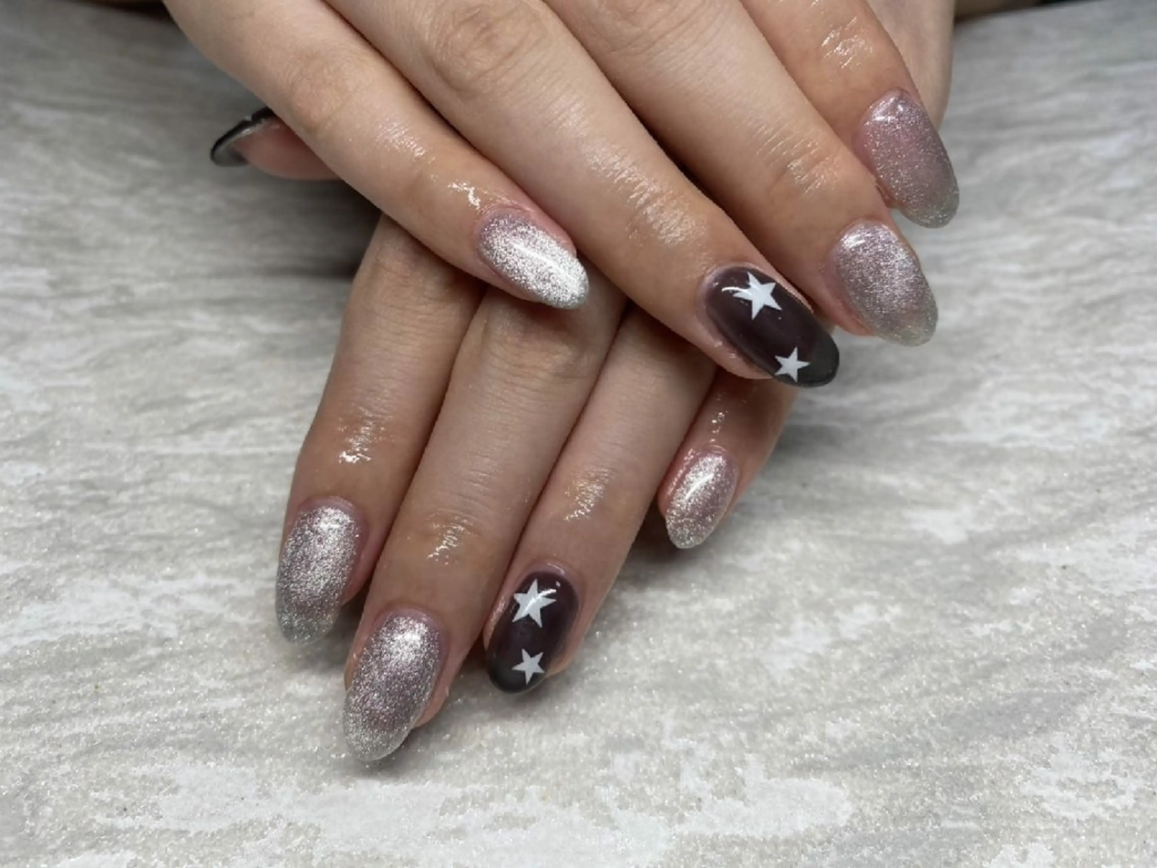 ネイル 韓国ネイル ネイビー JULIE NAILのネイルデザイン