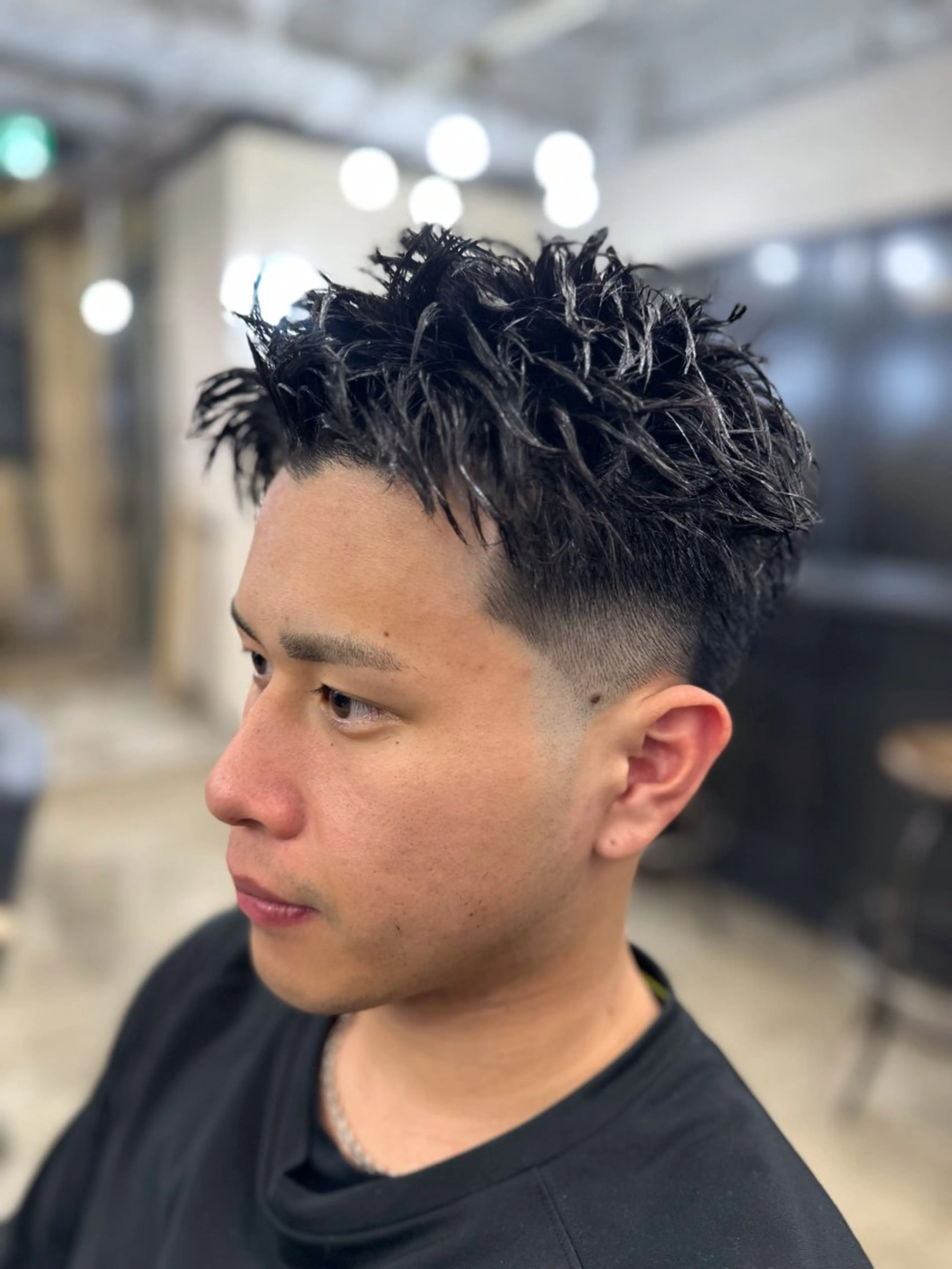 ショート メンズ フェードカット スキンフェード スパイキーショート ショートヘア カット ヘアカラー トリートメント lana hair 新宿/髪質改善のヘアスタイル