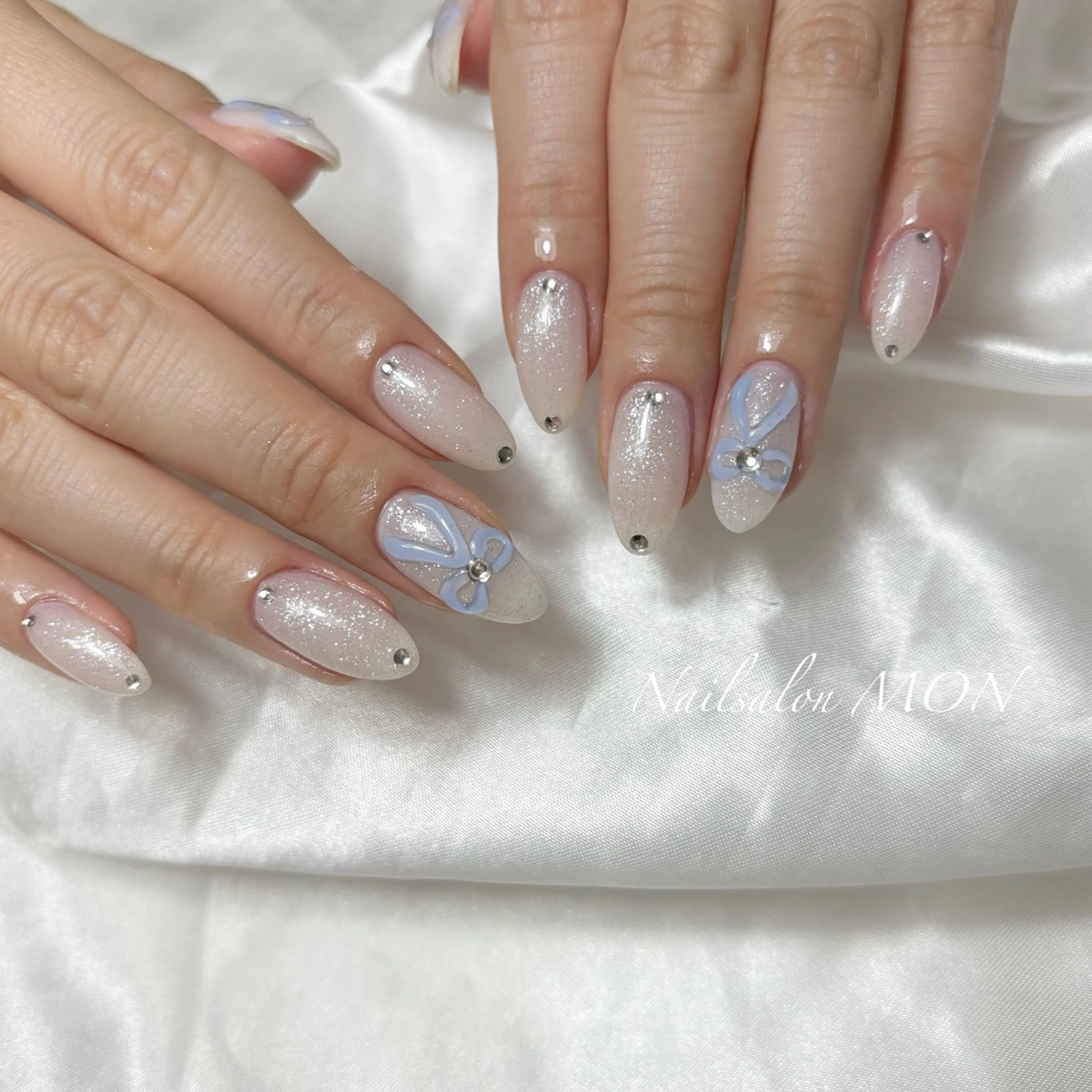 ネイル ストーンネイル ハンドネイル Nailsalon MONのネイルデザイン