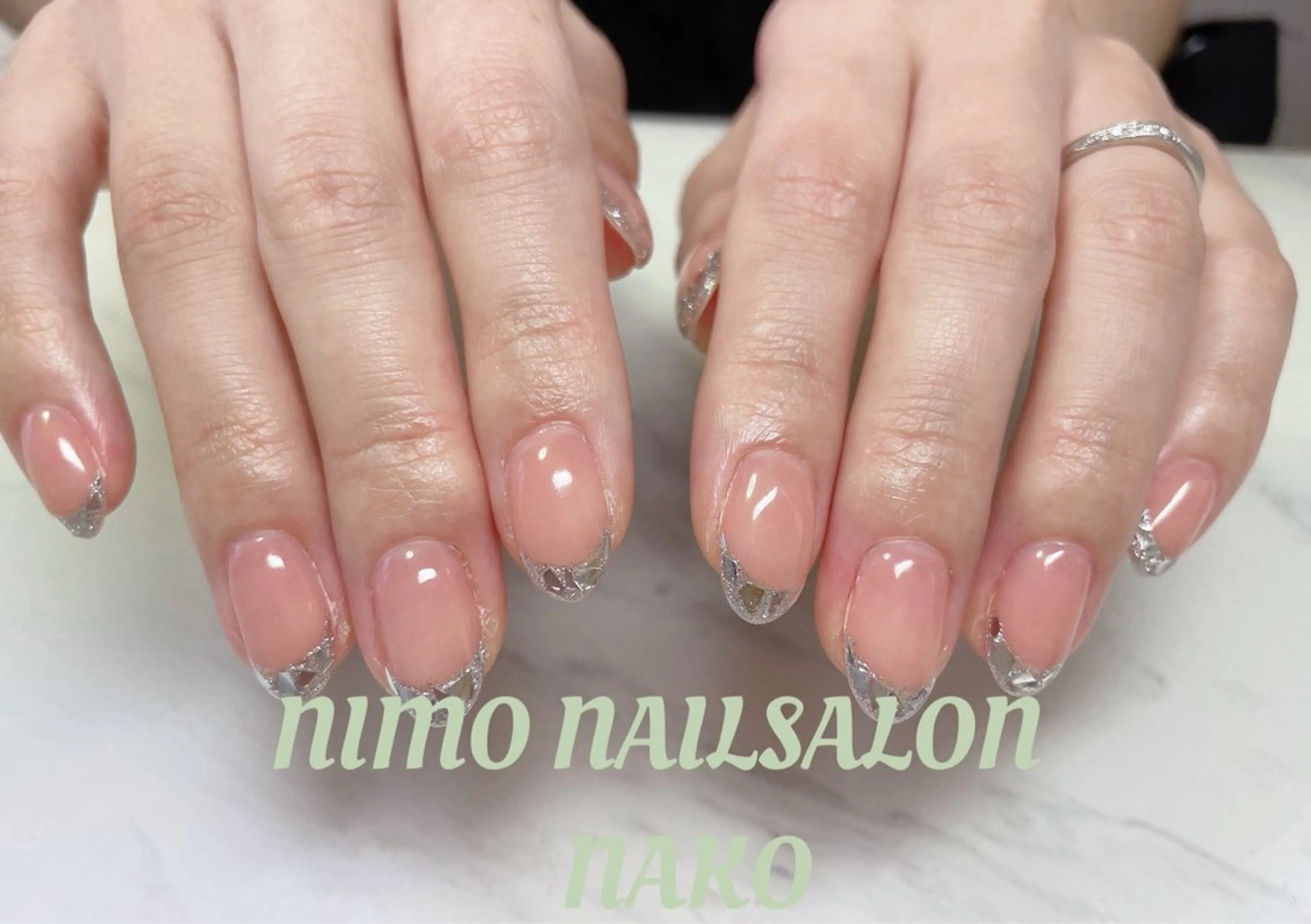 🎀オフあり🎀ガラスフレンチ（ベース色あり）の写真