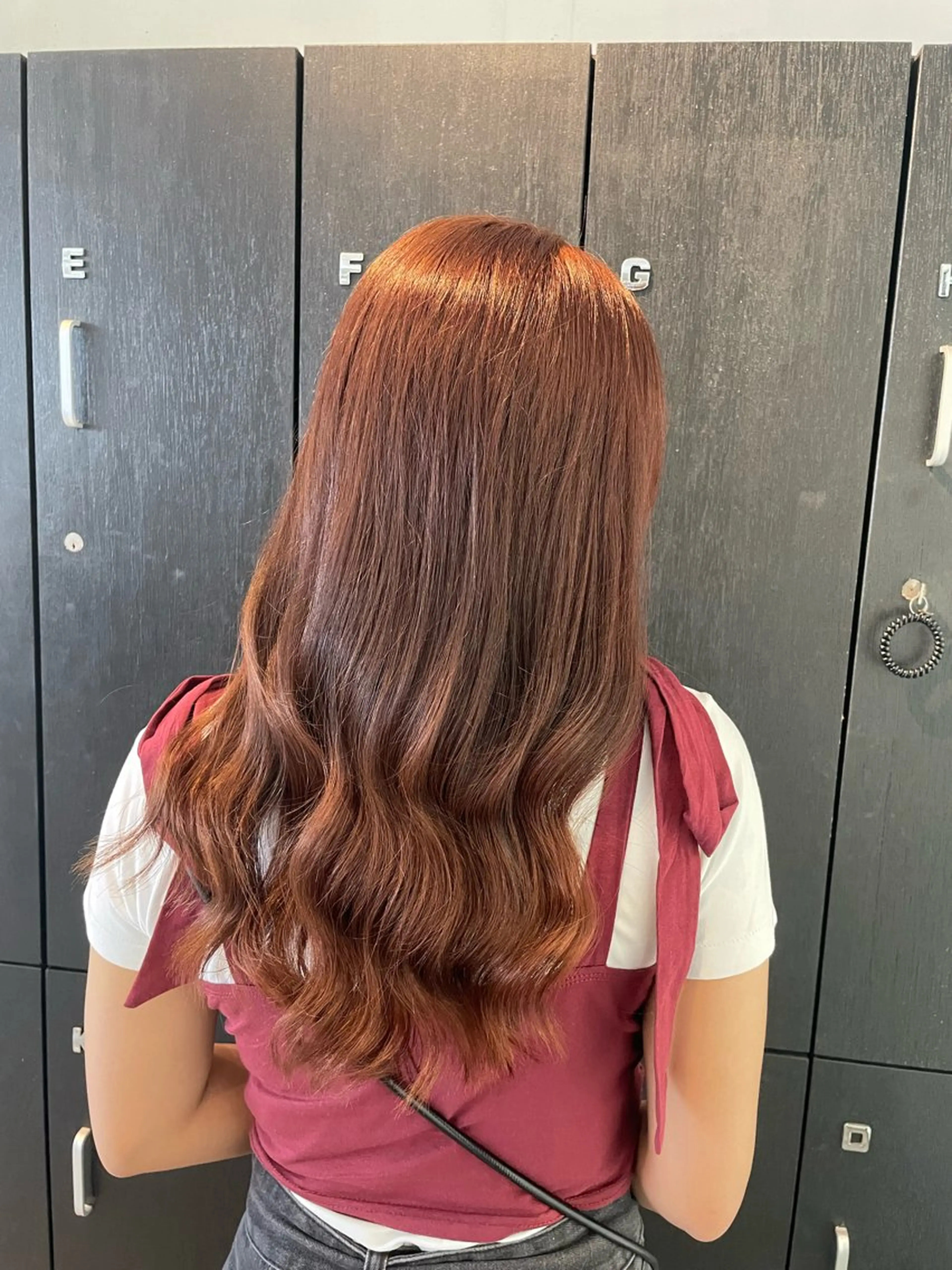 ロング オレンジブラウン ヘアカラー 🧋ミルクティーカラ ー🧋特化小林拓登のヘアスタイル