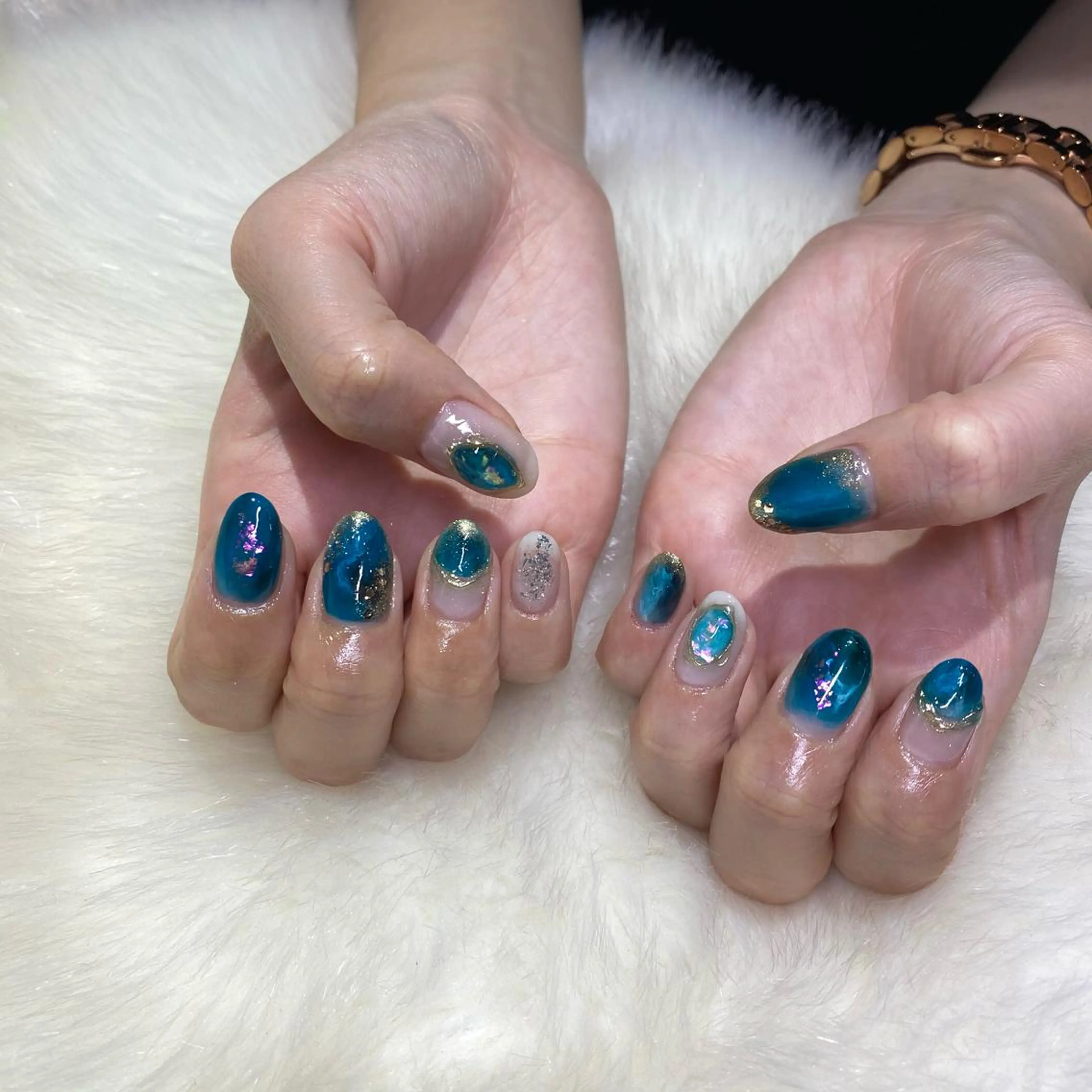 ネイル ジェルネイル Amber21.所属・Nagahama Akariのネイルデザイン