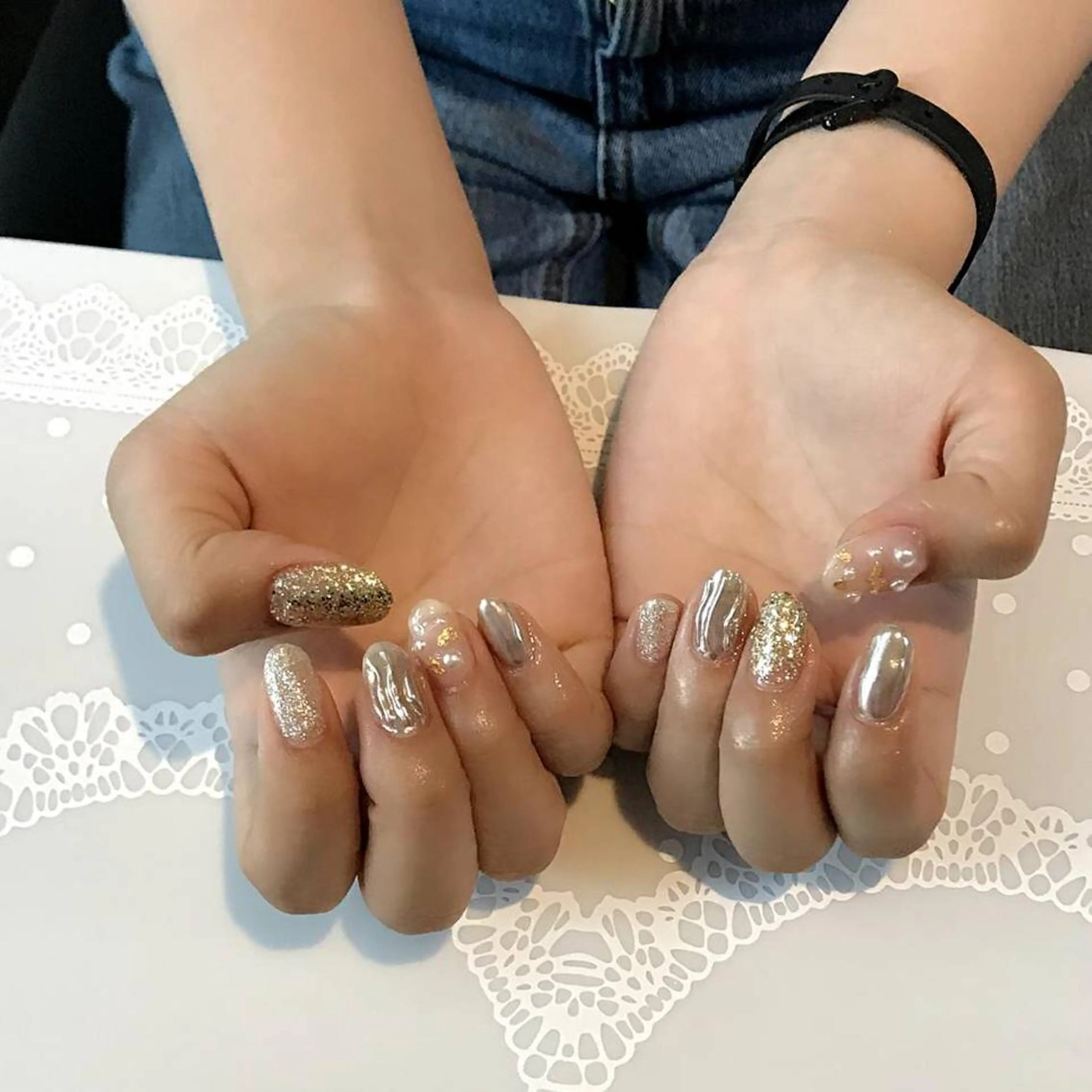 ネイル シルバー milly nail （予約担当)のネイルデザイン