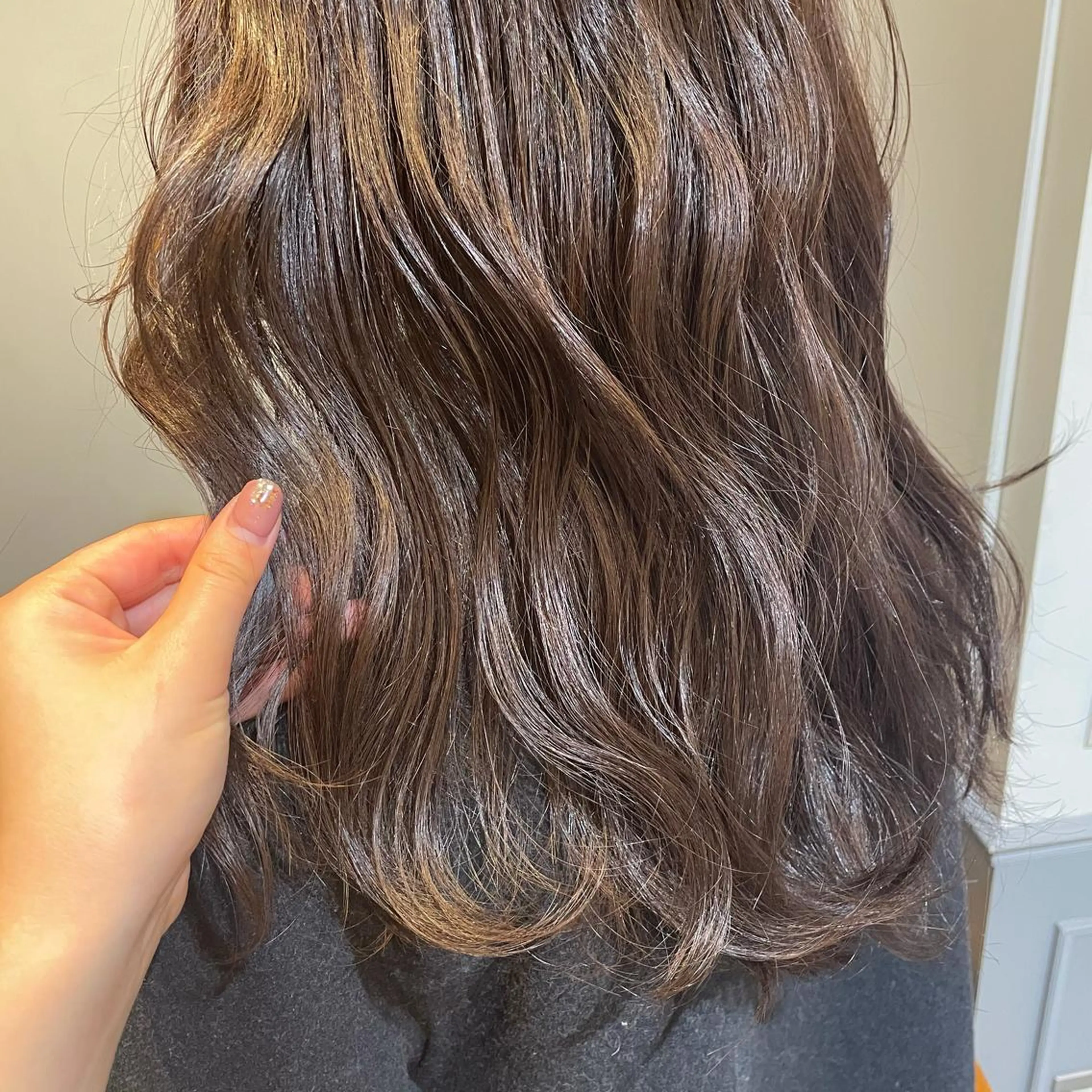 セミロング カラー ヘアアレンジ ヘアカラー ハイトーンピンク🍑 ブリーチ🍑RINAのヘアスタイル