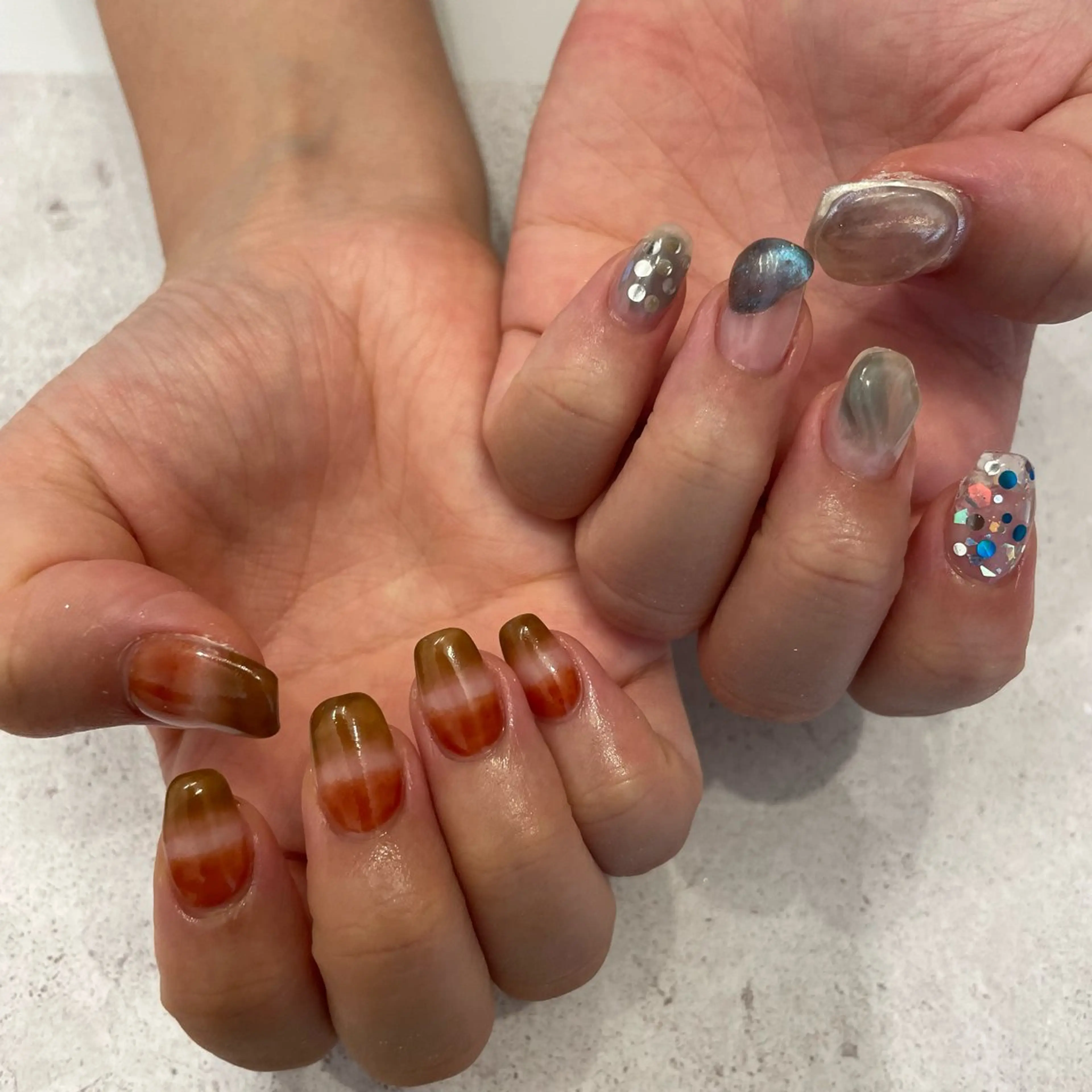 ネイル ハンドネイル Sea  nail by emaのネイルデザイン