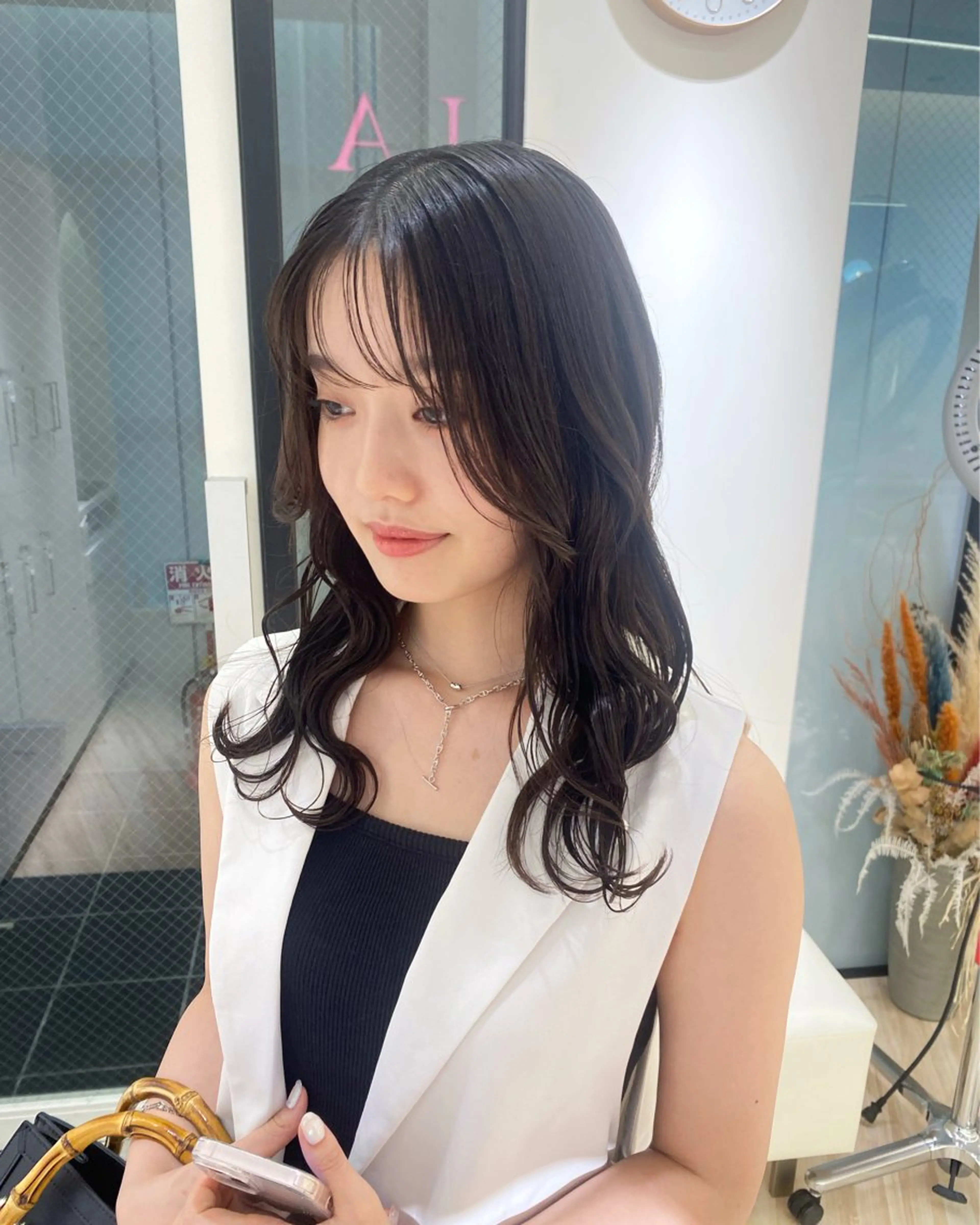 ロング カラー ヘアカラー トリートメント ParveMix🍀 藤原愛未のヘアスタイル