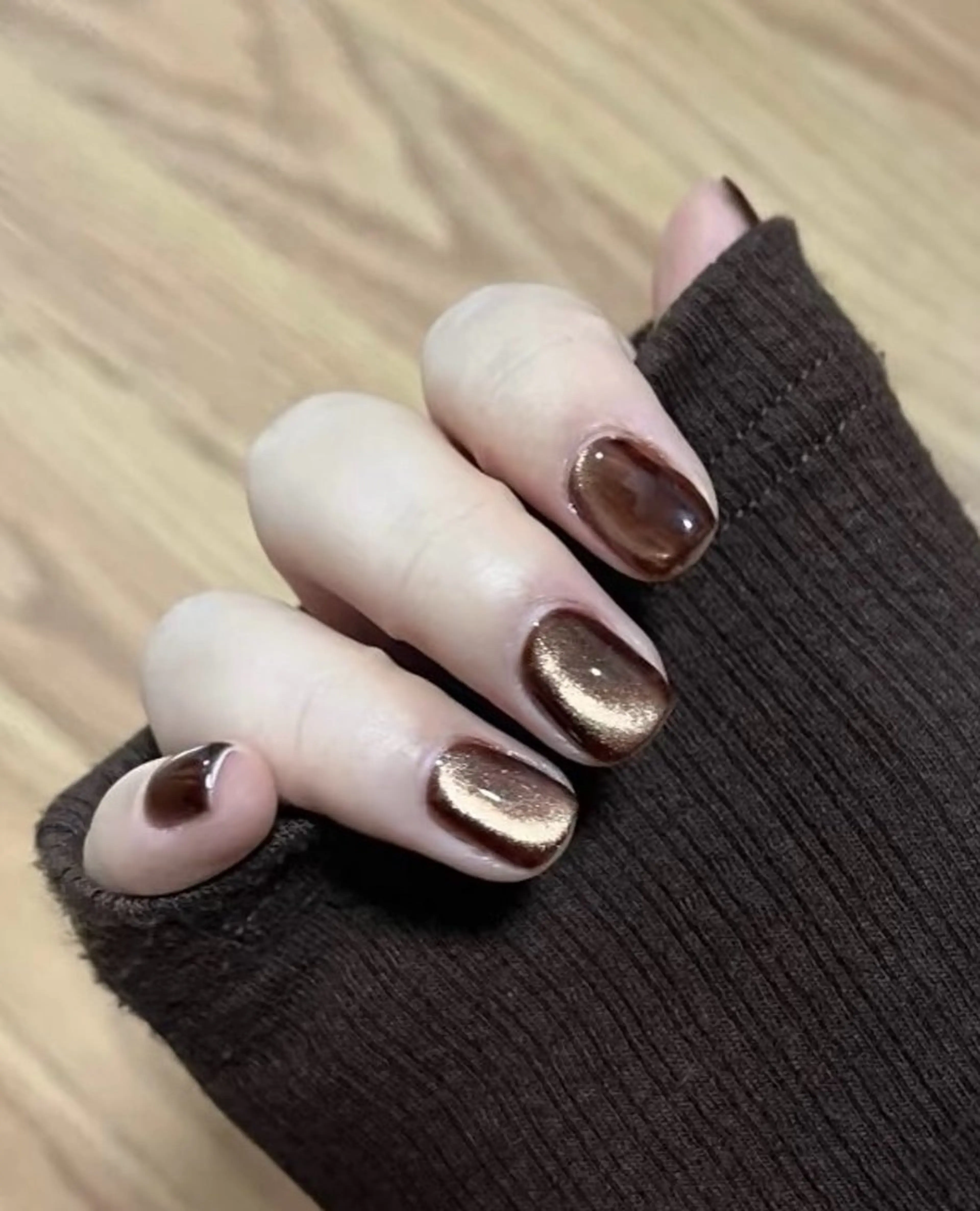 ネイル 長さ出し フレンチネイル 韓国ネイル マグネットネイル マグネットフレンチ sun nail池袋 モデル募集のネイルデザイン