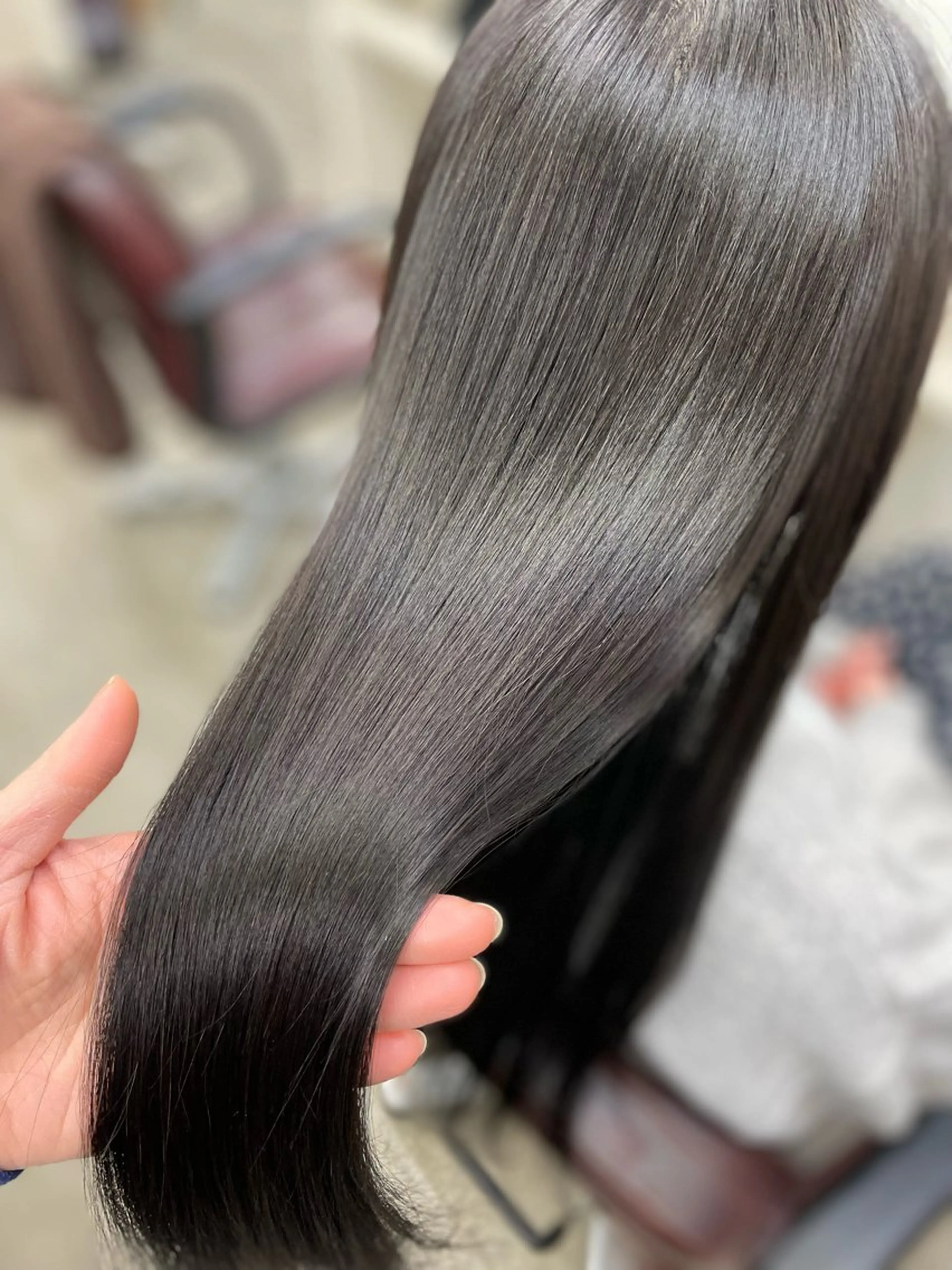 ロング ヘアカラー トリートメント 韓国ヘア🤍髪質改善 🇰🇷AKANEのヘアスタイル