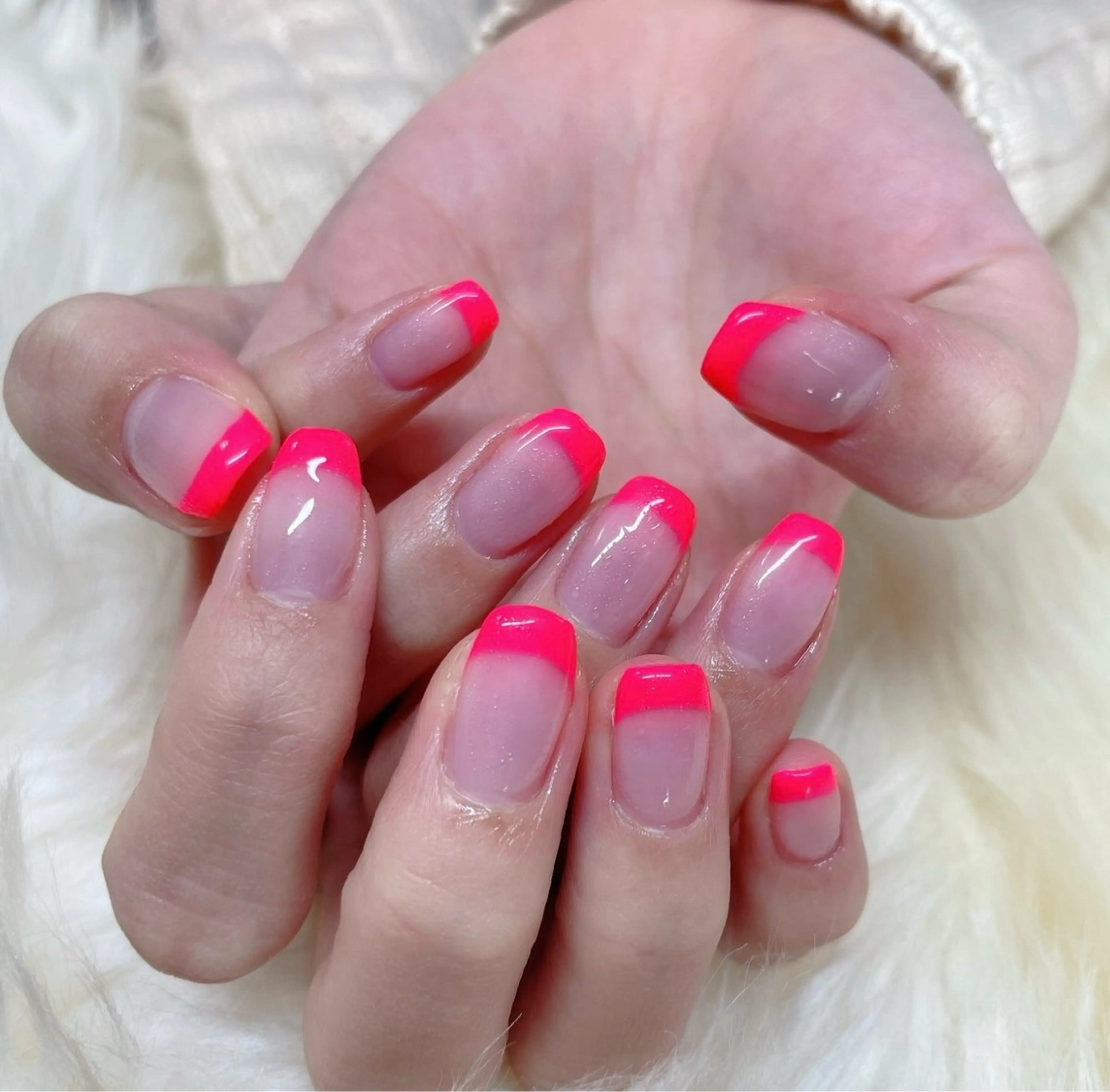 ネイル アートネイル オーロラネイル チークネイル 長さ出し フラッシュネイル misun_nail所属・misun_ nailのネイルデザイン