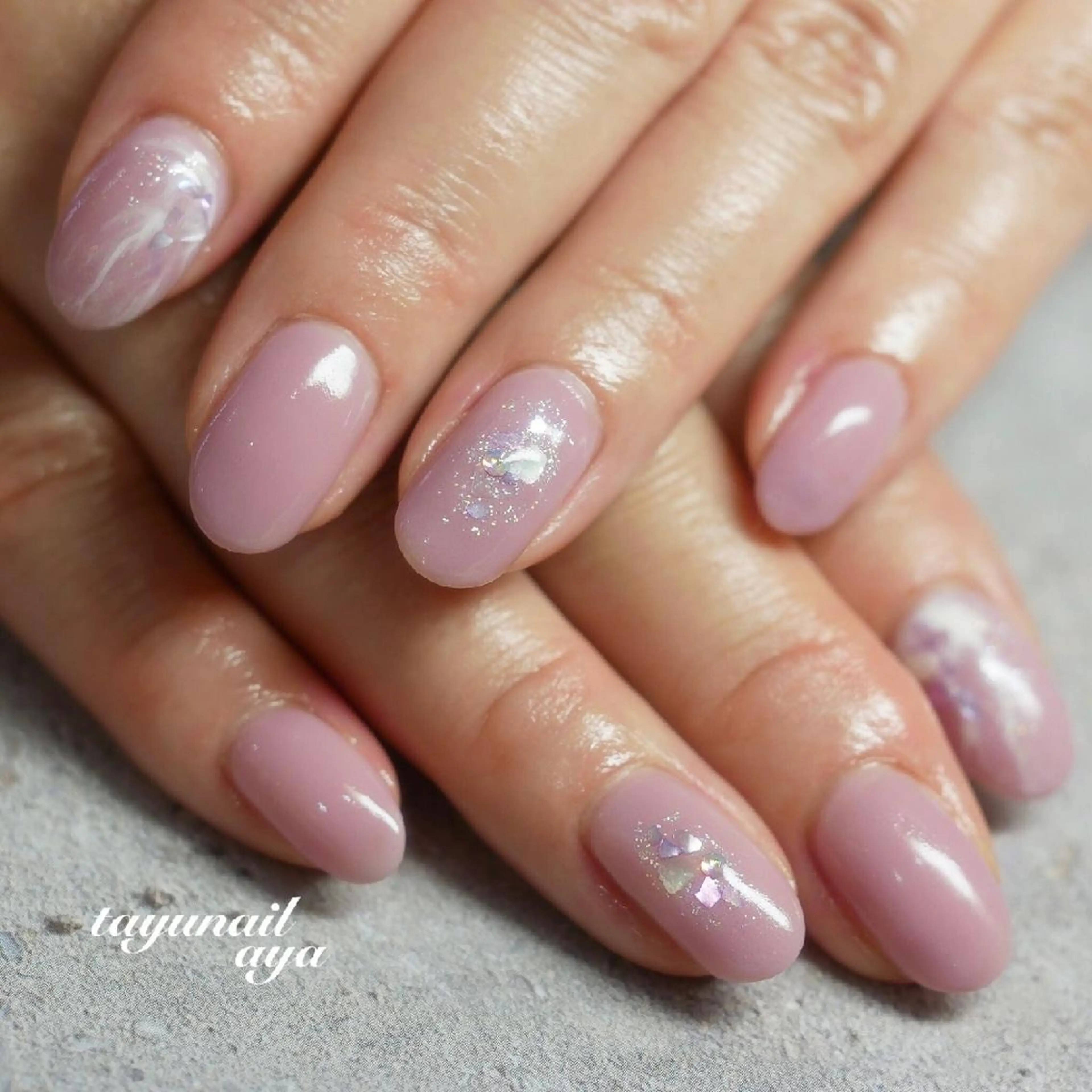 ネイル アートネイル ブルー ジェルネイル ニュアンスネイル パラジェル ネイルサロン・ネイルスクール たゆnail所属・ネイルサロン 【たゆnail】のネイルデザイン