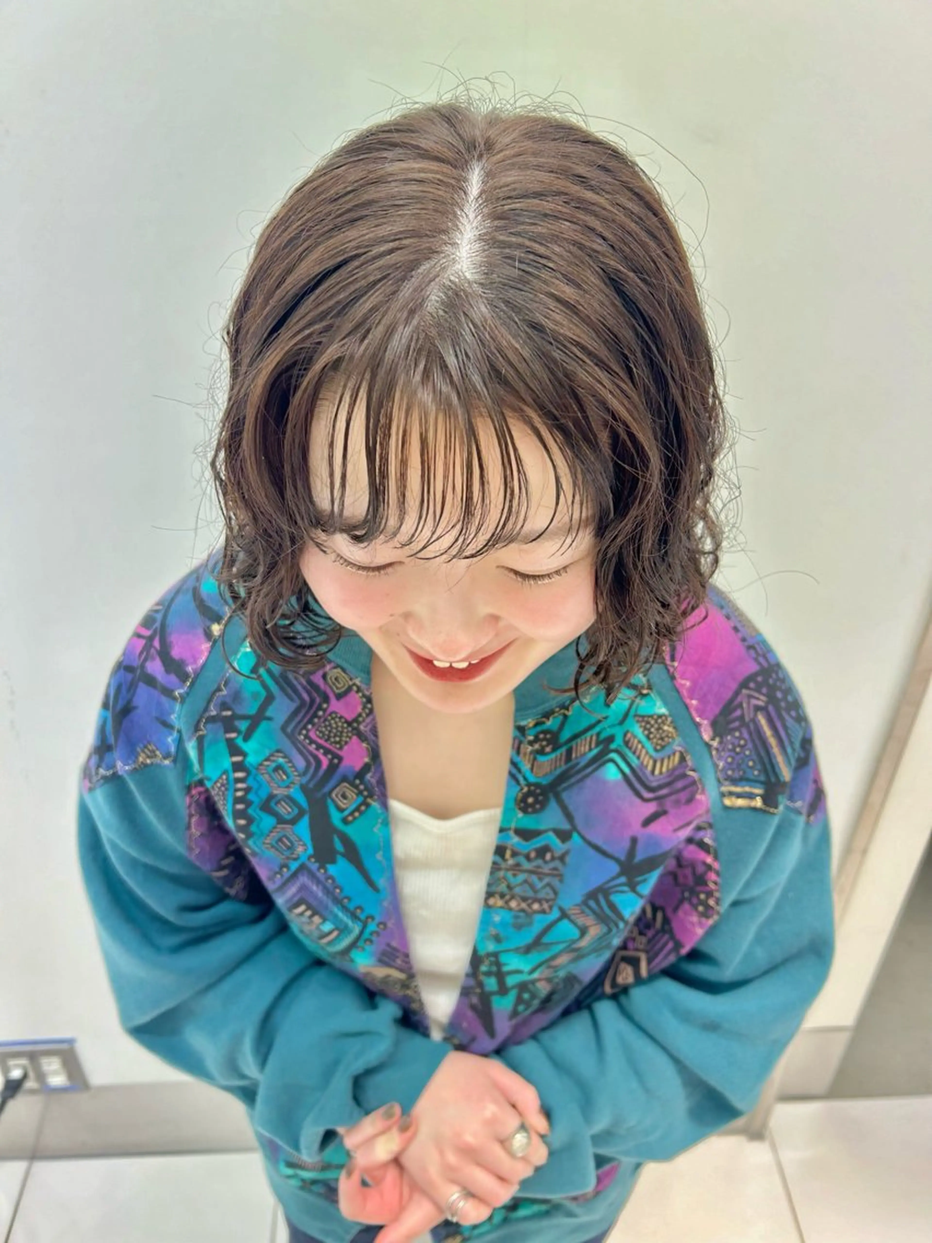 カラー ベージュカラー 暖色カラ-ෆ˚顔周り 🎀ོ白岩亜実🎀ོのヘアスタイル