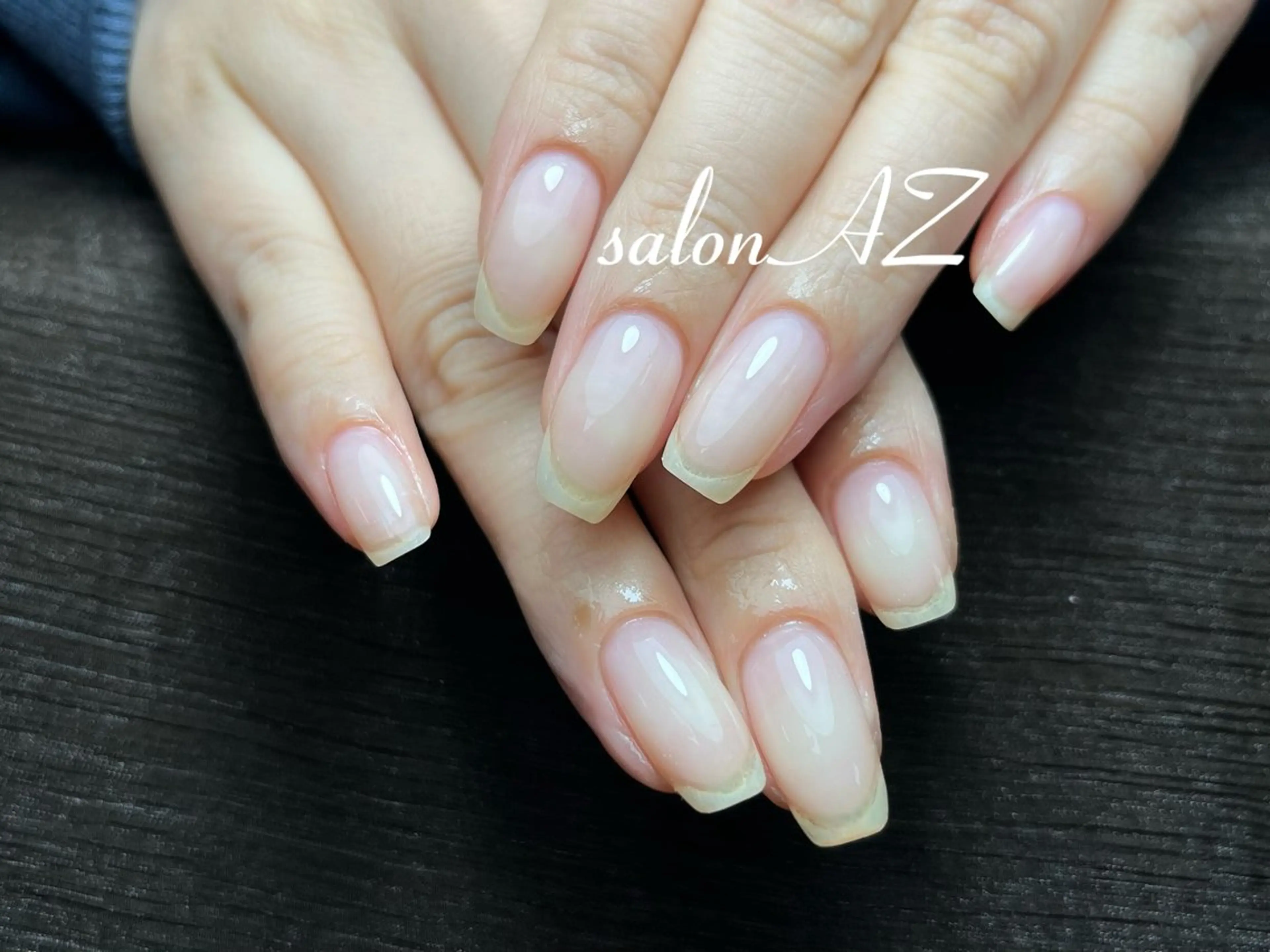 ネイル 桜ネイル 長さ出し フットネイル フレンチネイル ジェルネイル salon AZのネイルデザイン