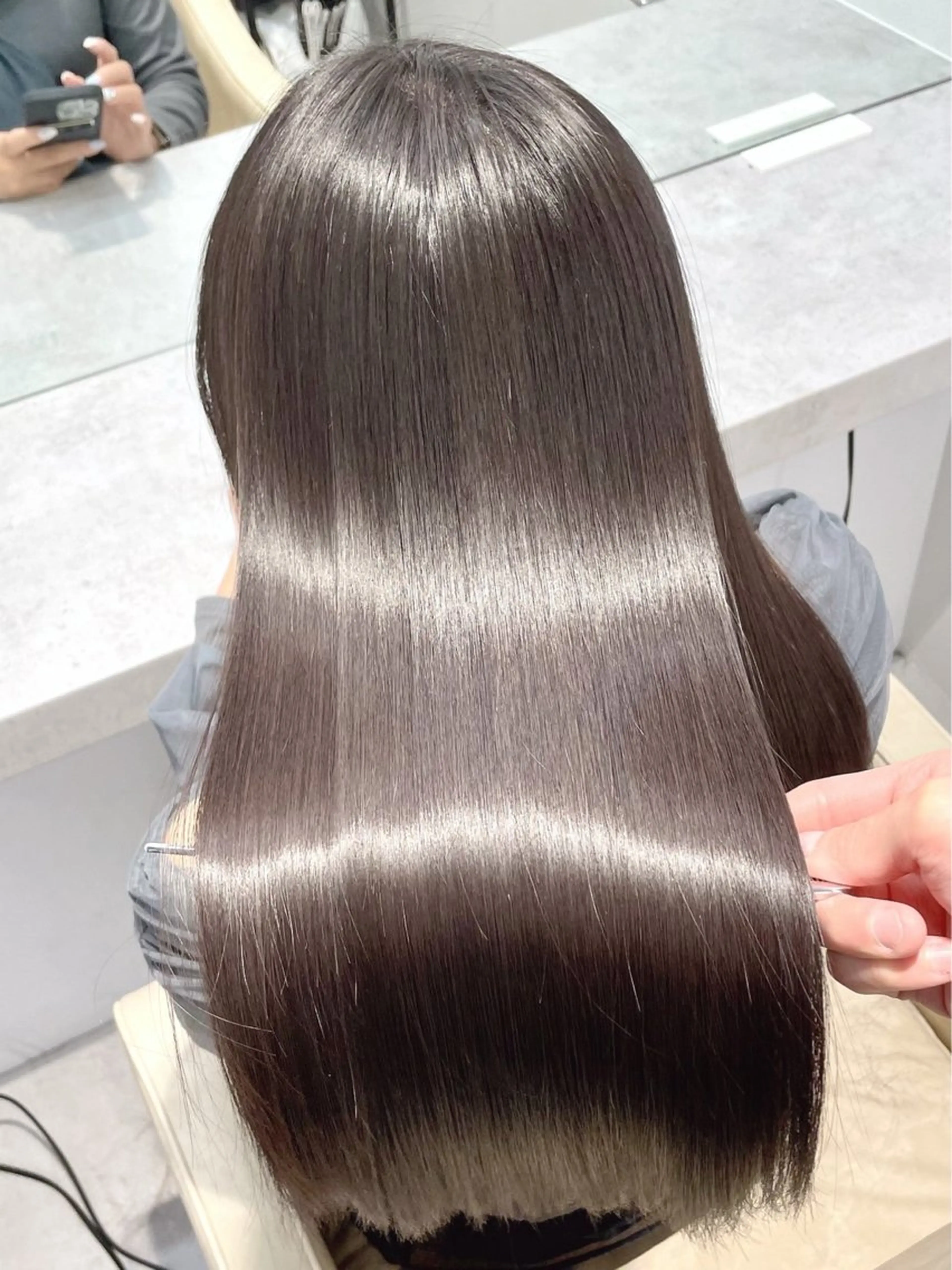 ロング 美髪改善ストレート/ 植村友哉のヘアスタイル