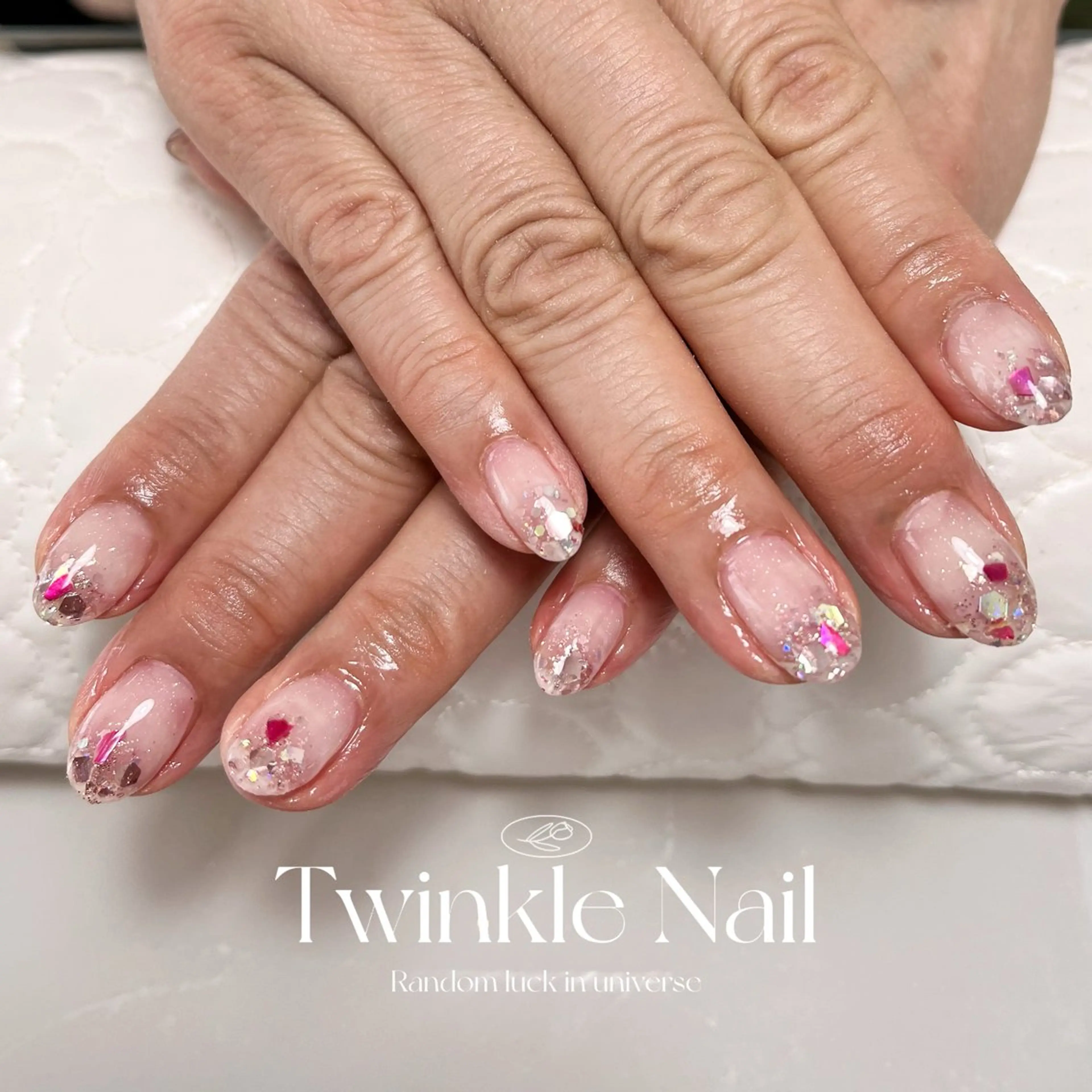 ネイル キラキラネイル ラメ(グリッター) ラメグラデーション Twinkle Nail Kuboのネイルデザイン