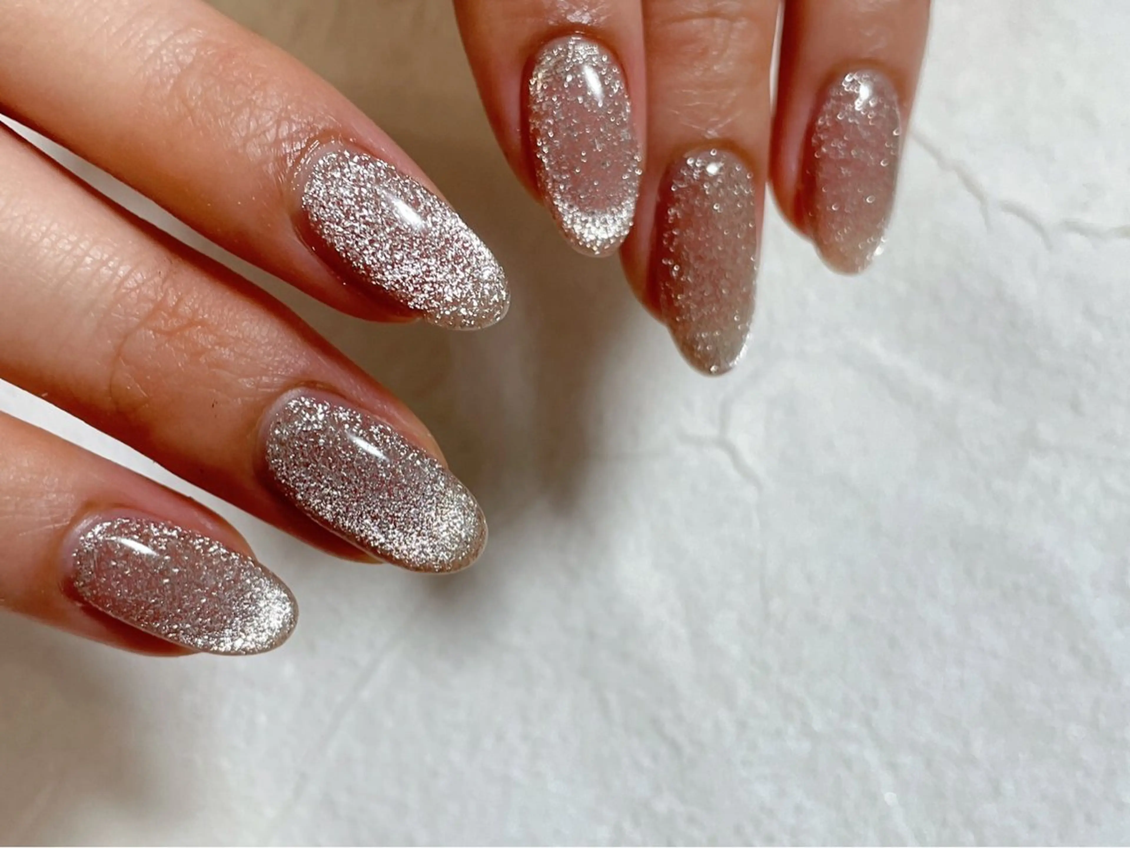 ネイル オーロラネイル フットネイル フレンチネイル ジェルネイル 韓国ネイル ハンドネイル Mogu nail 二子玉川のネイルデザイン