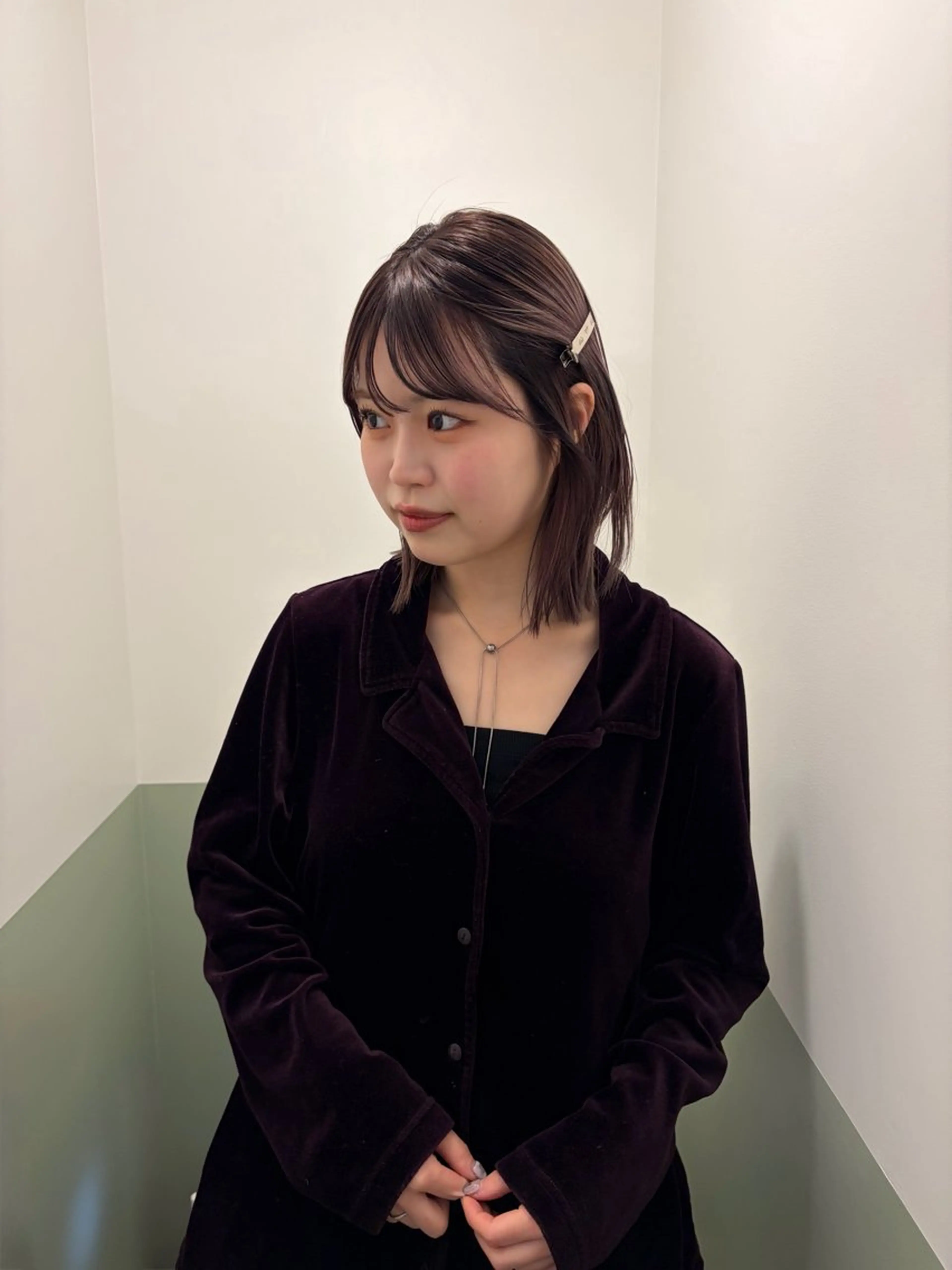 ミディアム カラー カット ヘアカラー トリートメント じゅわっと暖色カラー 🍊Moemiのヘアスタイル