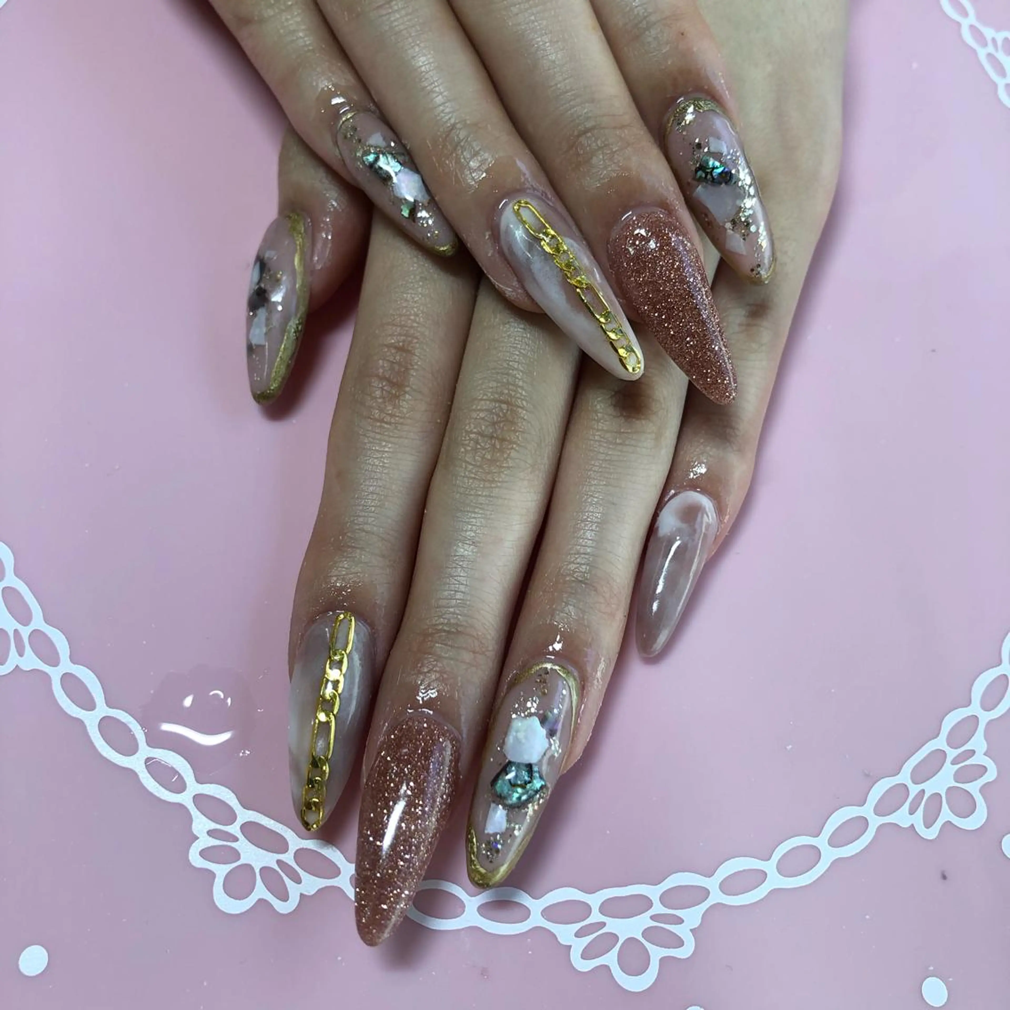 ロング ハンドネイル 《LB》ラブリエ Nail&eyeのマツエク・マツパデザイン