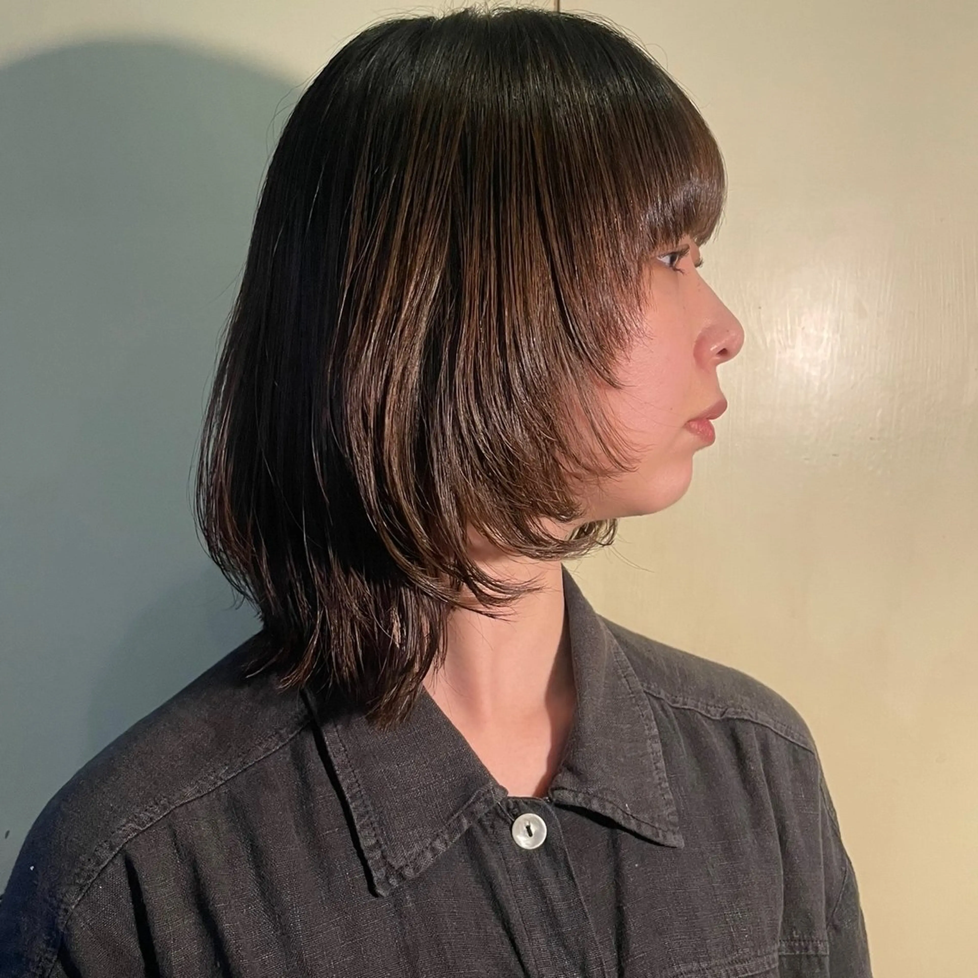 ミディアム レイヤーカット sourire  西大分所属・Sourire西大分 ☘️いけだ　あおいのヘアスタイル