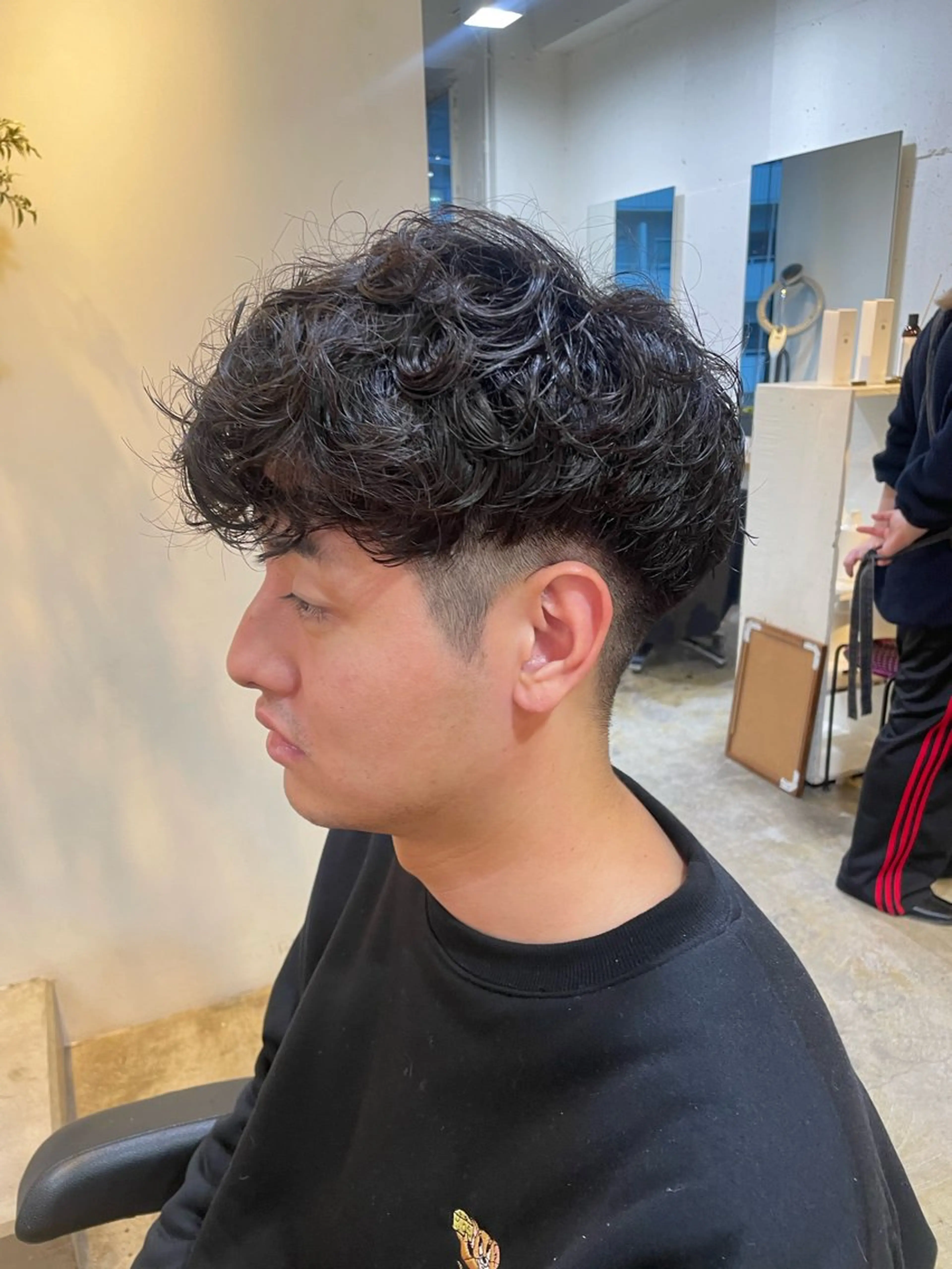 パーマ メンズ RIN/韓国ヘア レイヤーカットのヘアスタイル