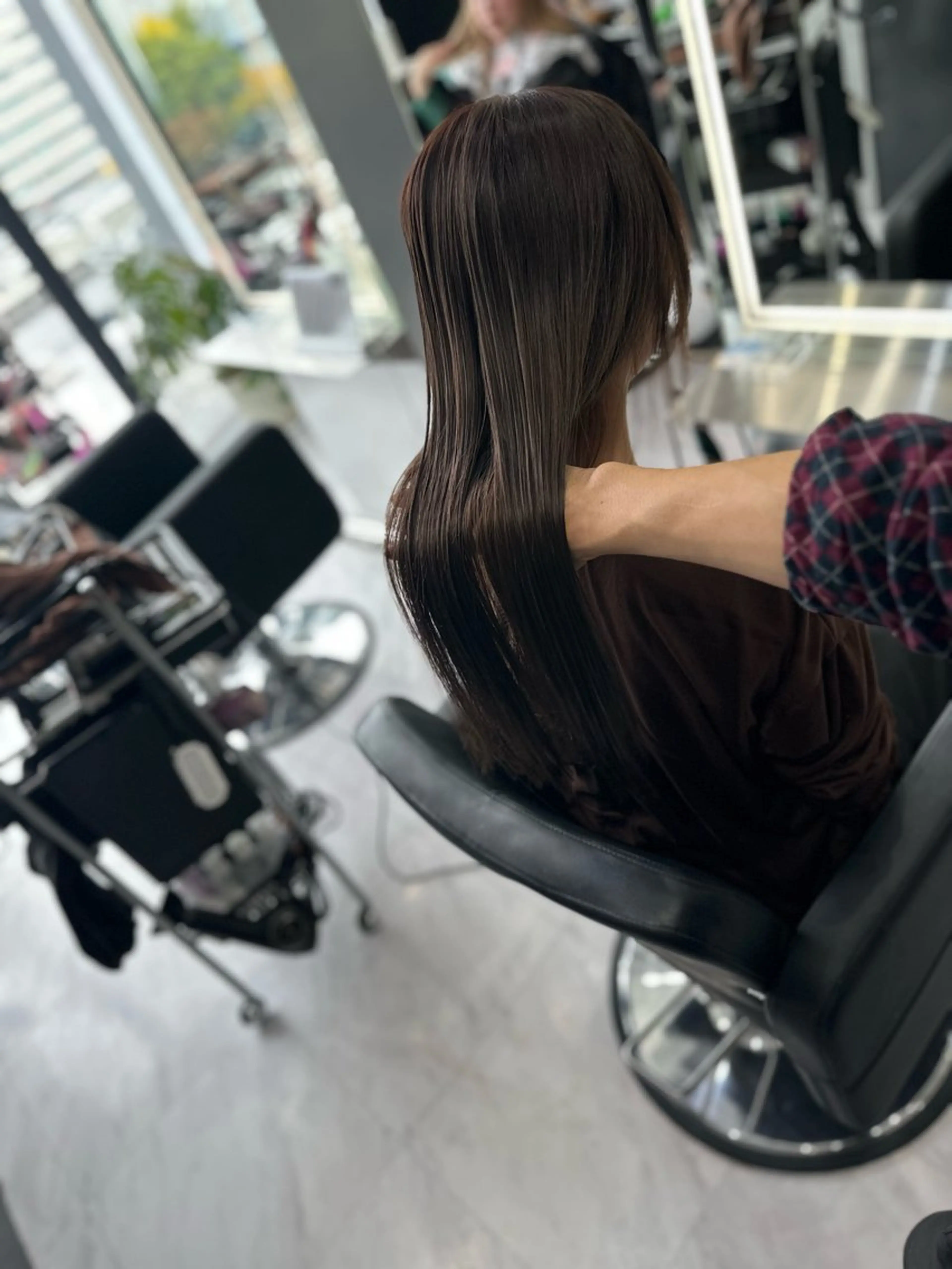 ロング ヘアカラー トリートメント 透明感/ブリーチ縮毛 /髪質改善/星野純一のヘアスタイル