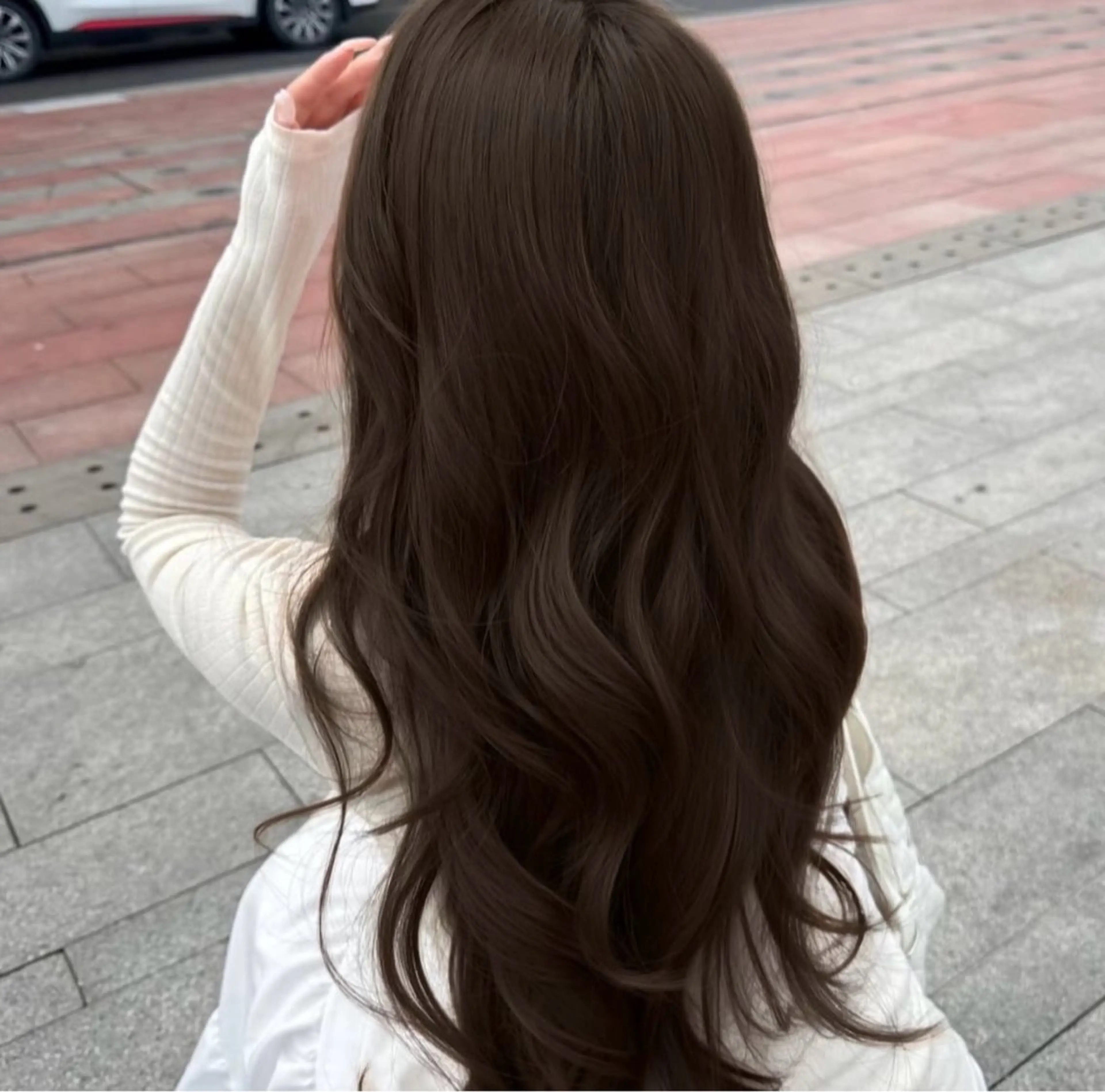 ロング カラー メンズ カット ヘアカラー Ayaka🖤 ブリーチなしカラーのヘアスタイル