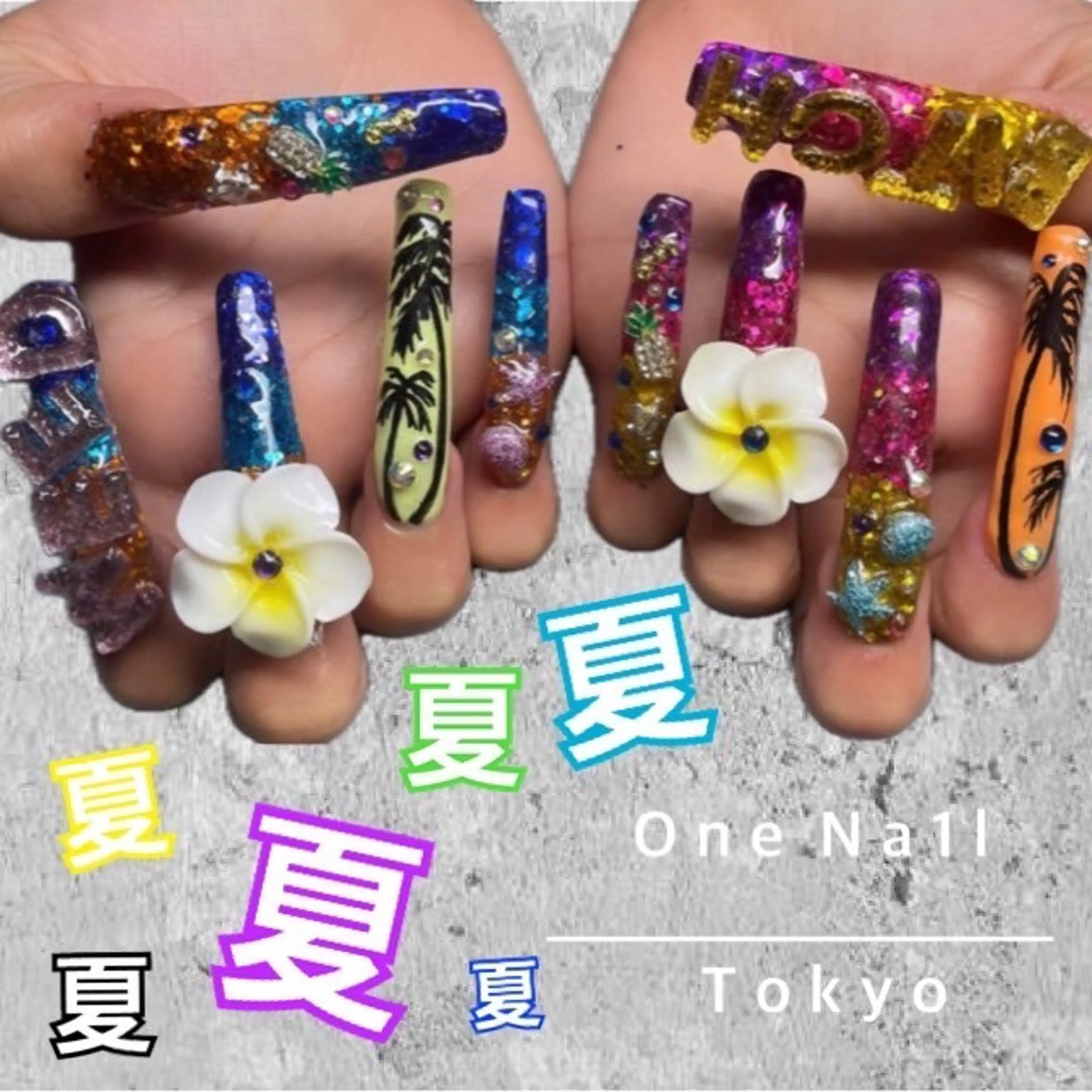 超スーパースペシャルロングネイル🪽🩶🩷(オフあり)の写真