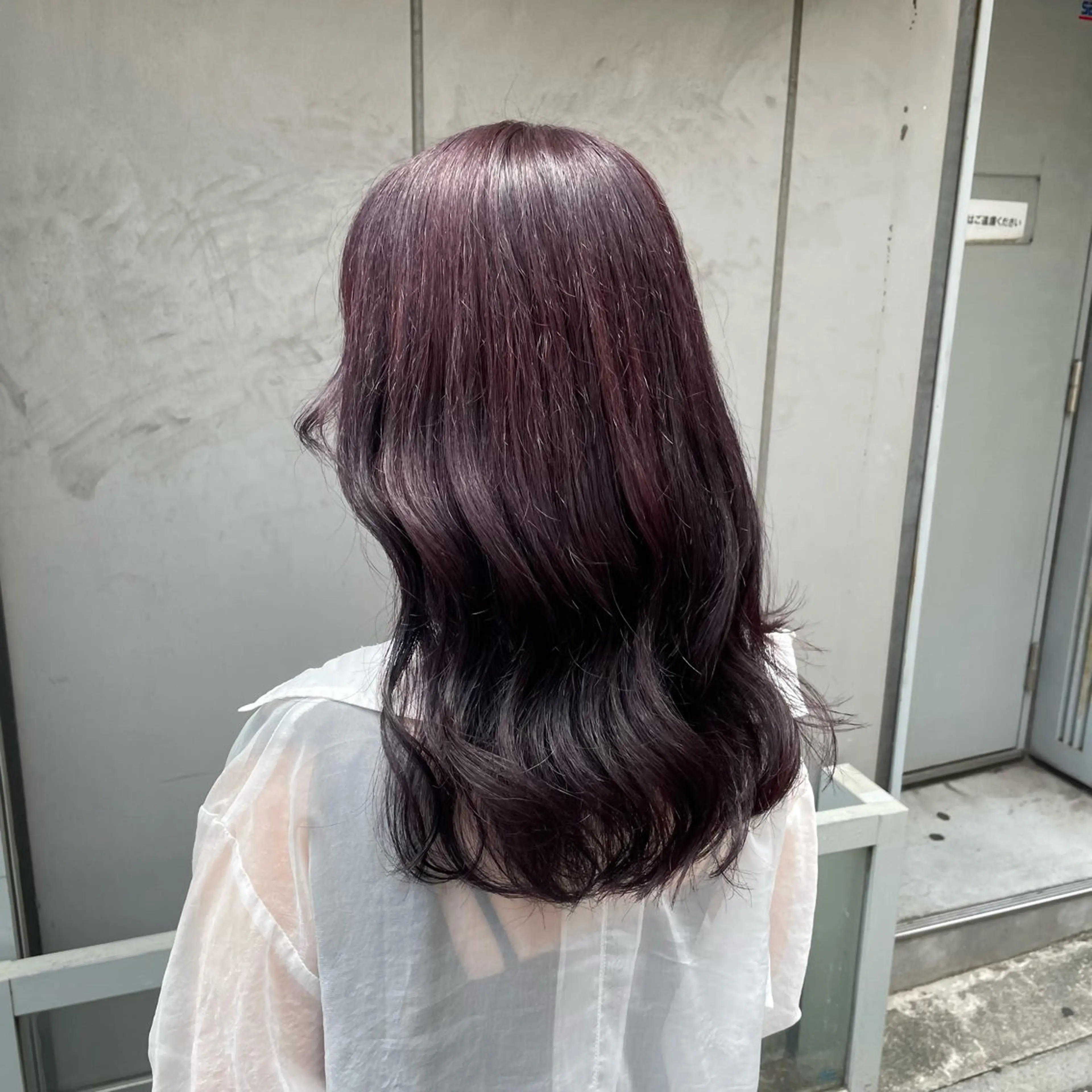 セミロング カラー ヘアカラー トリートメント ヘッドスパ ヘアセット 大人っぽ♡上品な暖色 ♡ブリーチなし♡のヘアスタイル