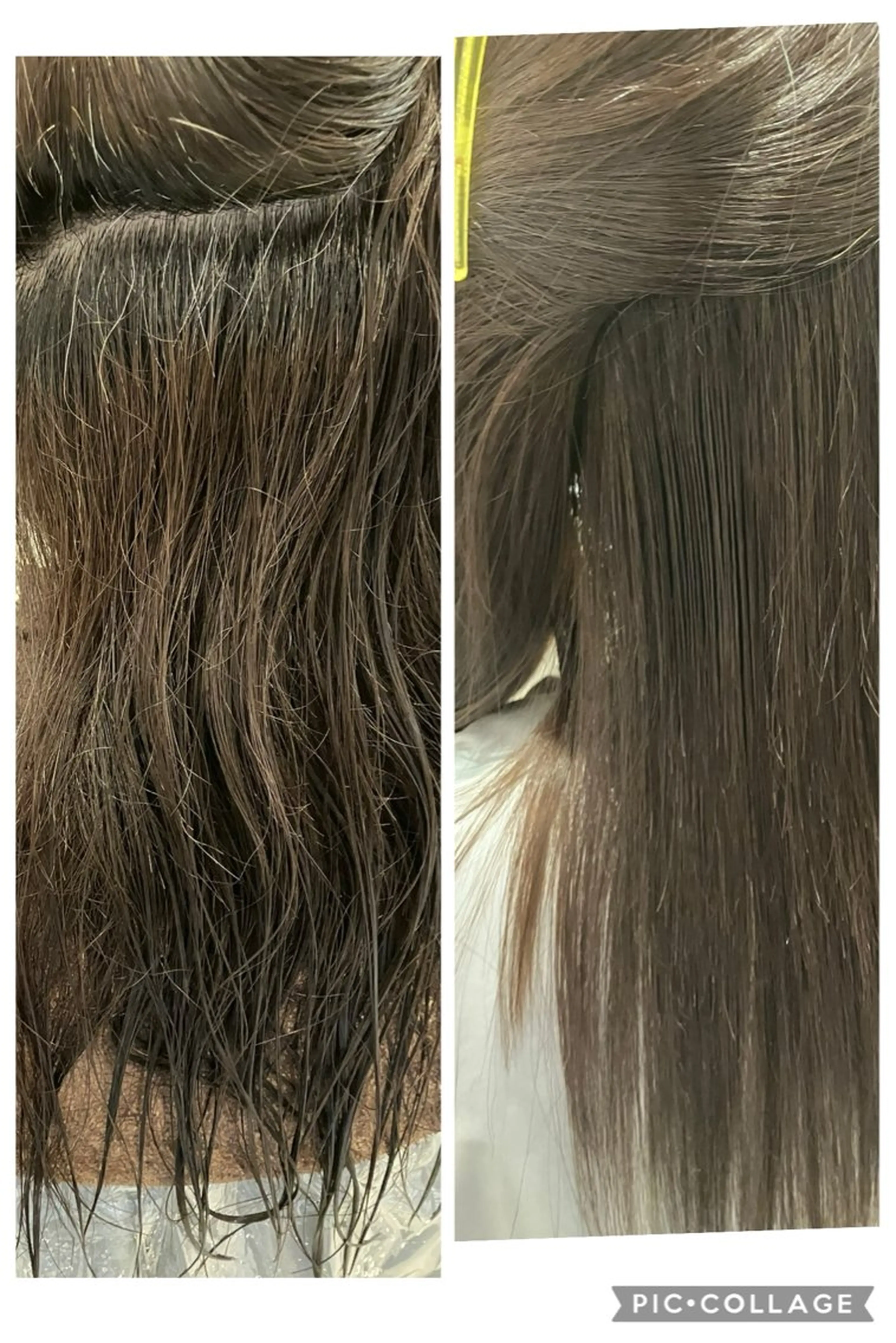 セミロング カラー パーマ 髪質改善 縮毛矯正 ツヤ髪🌕縮毛矯正 長谷川勇人のヘアスタイル