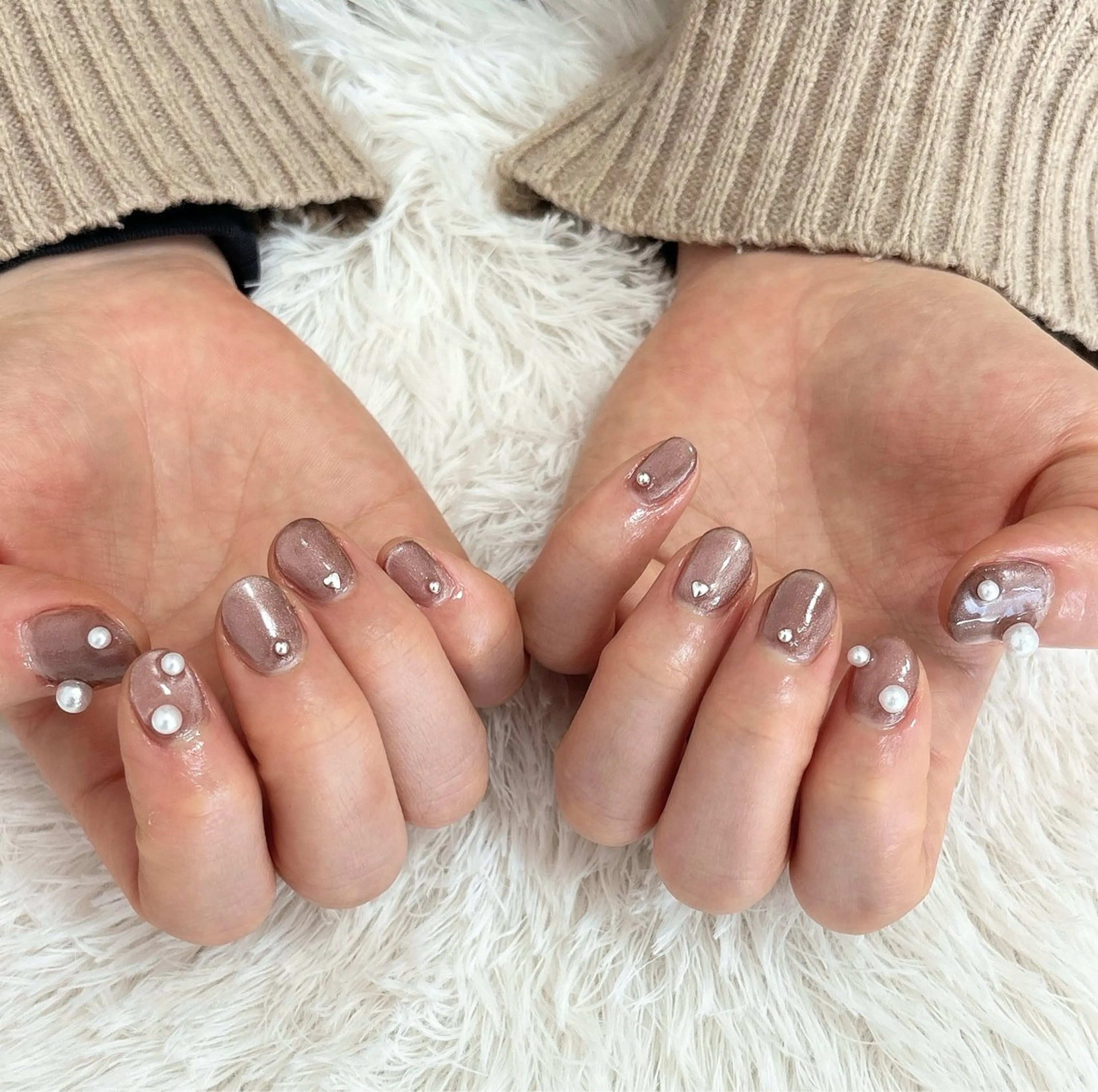 ネイル マグネットネイル マグネットワンカラー ワンカラーネイル nail salon はるりのネイルデザイン